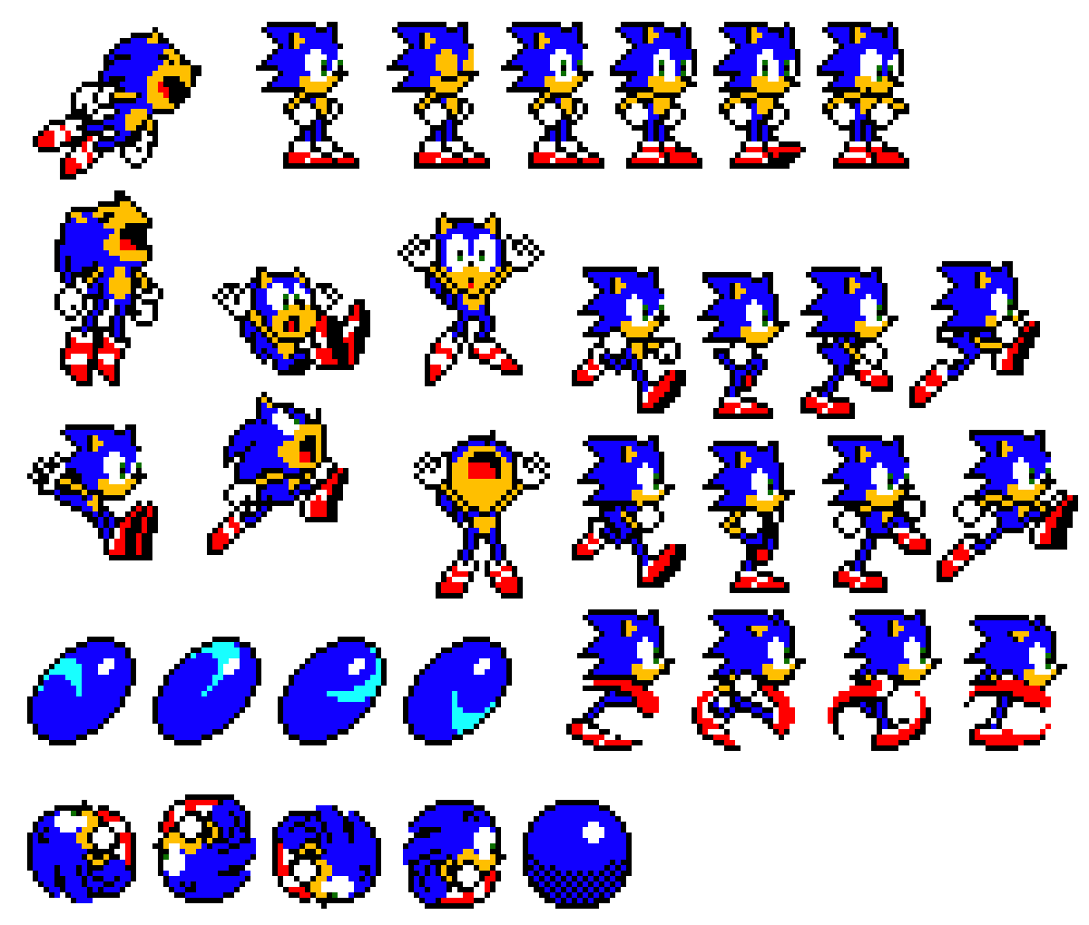 Wallpaper #cc85f Custom Classic Sonic Sprite Sheet by Adanishedgehog2011 on Deviantart