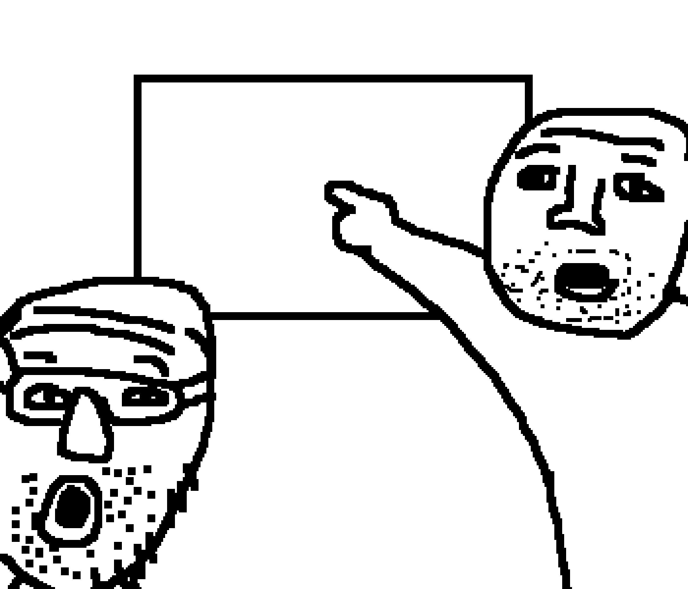 Wallpaper #ImfQBpMBSpphPi3-4cMa57 Pixilart Wojak Pointing Base but by I Cant Draw E