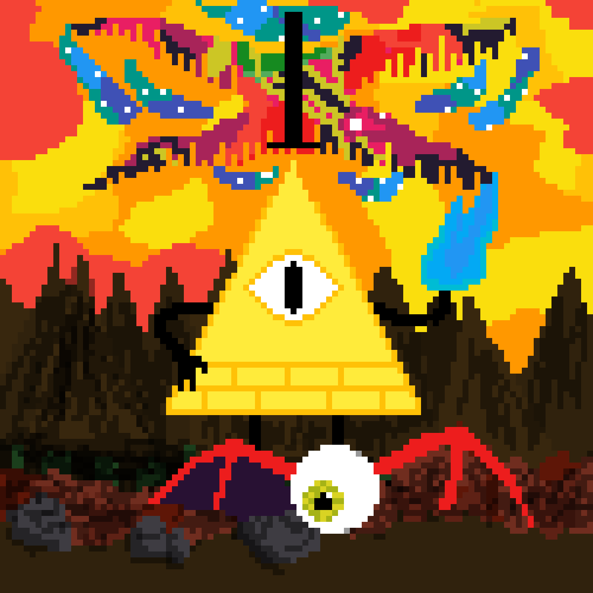 Wallpaper #yGeGApMBSpphPi3-qq-c111 Pixilart Bill Cipher Weirdmageddon by Polymerp