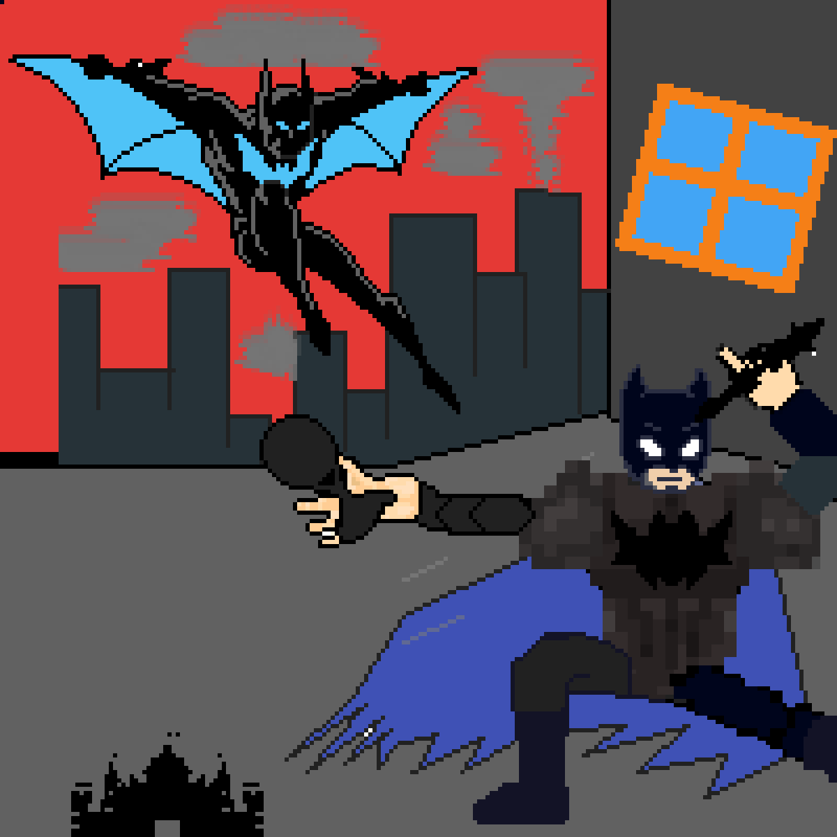 Wallpaper #lRm9HY8BtGB6xQ78UHdy27 Pixilart Bat Man Bat Wing by Tucker56