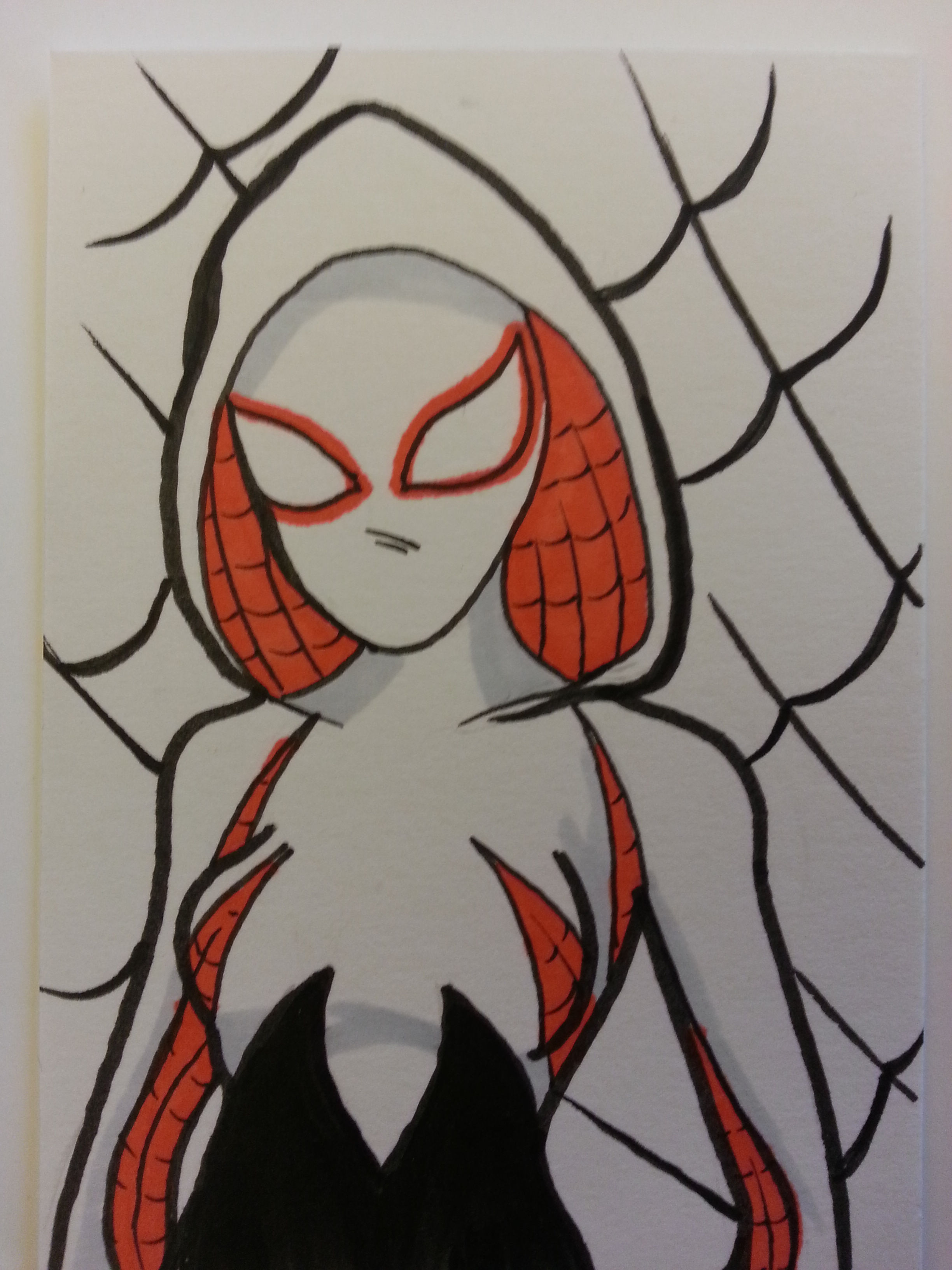 Wallpaper #AfSaOpMBKFX8bn3rEnm341 Gwen Stacy Spider Woman Sketch Card on Storenvy