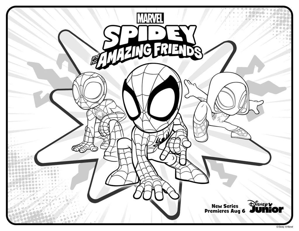 Wallpaper #Ix3SLZMBlOZrFDOkl9Jx186 Spidey Poses Coloring Page