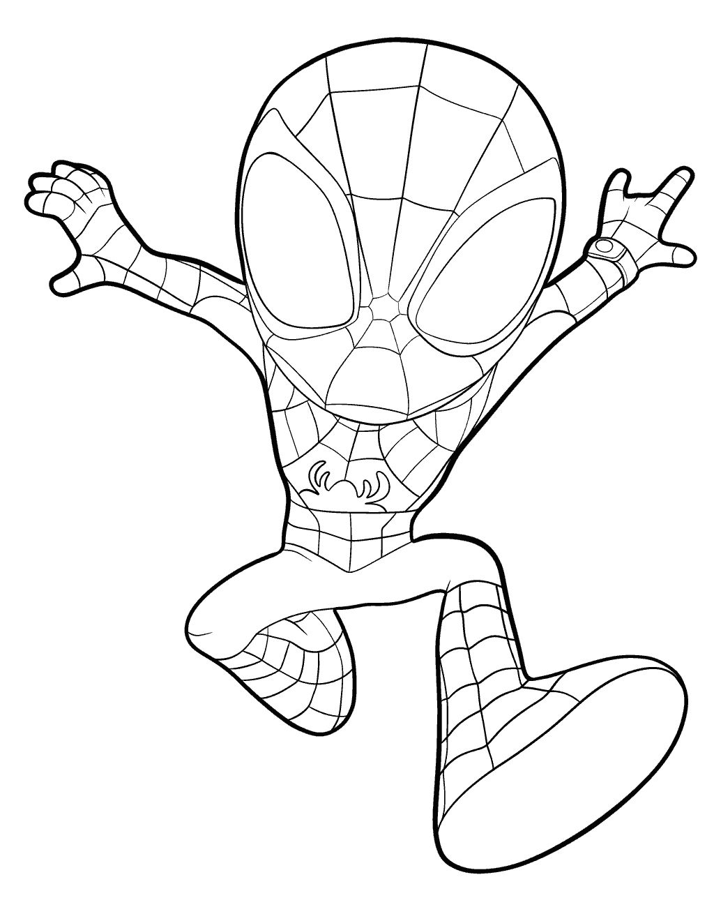 Wallpaper #Ix3SLZMBlOZrFDOkl9Jx267 Spin and Spidey Coloring Page