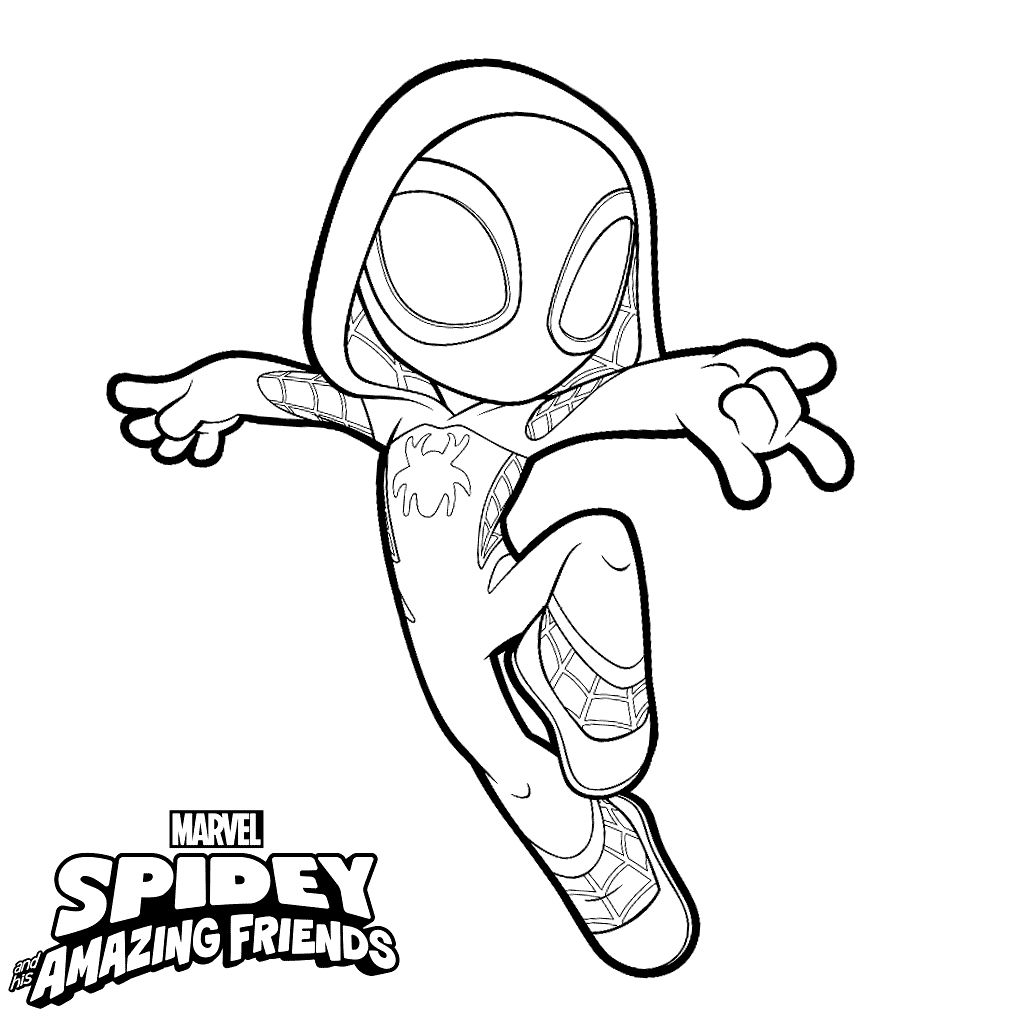 Wallpaper #AfSaOpMBKFX8bn3rEnm3169 Spidey Gwen Stacy Coloring Page