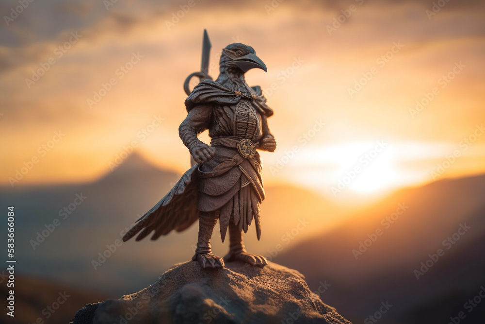 Wallpaper #nbjR25IBJvJKYCmEbvi_42 AI Generated Epic Dnd Paladin Aarakocra Bird Character from the