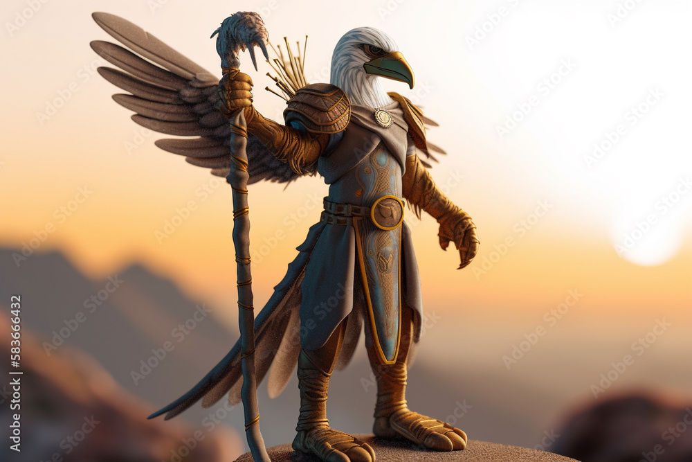Wallpaper #nbjR25IBJvJKYCmEbvi_204 AI Generated Dnd Paladin Aarakocra Bird Character from the Elemental