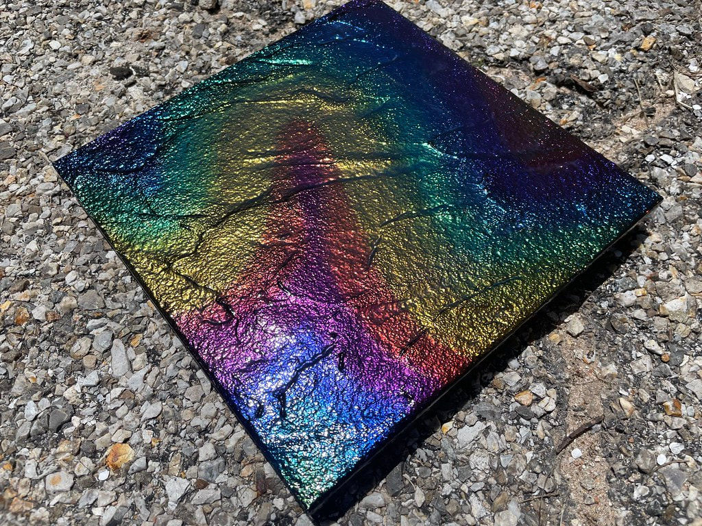 Wallpaper #9b753 Original Rainbow Oil Slick Acrylic Pour Painting on Etsy