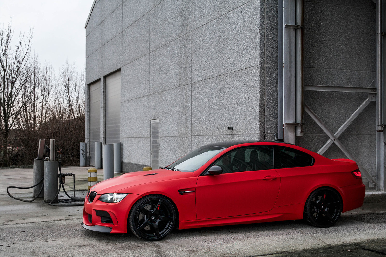 Wallpaper #DkBhMJMBJhL2WPbausHr172 Matte Red E92 M3 from Belgium BMW Performance Parts Services