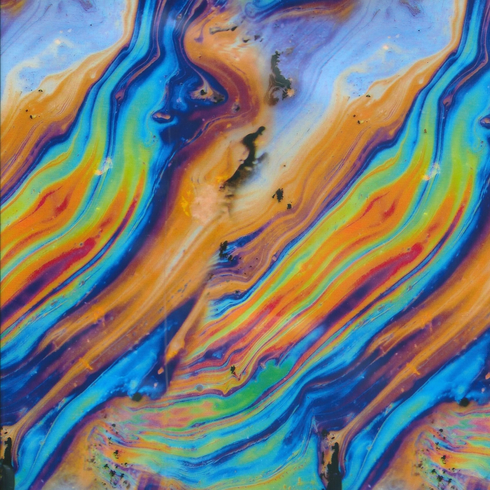 Wallpaper #9b753 Original Rainbow Oil Slick Acrylic Pour Painting on Etsy