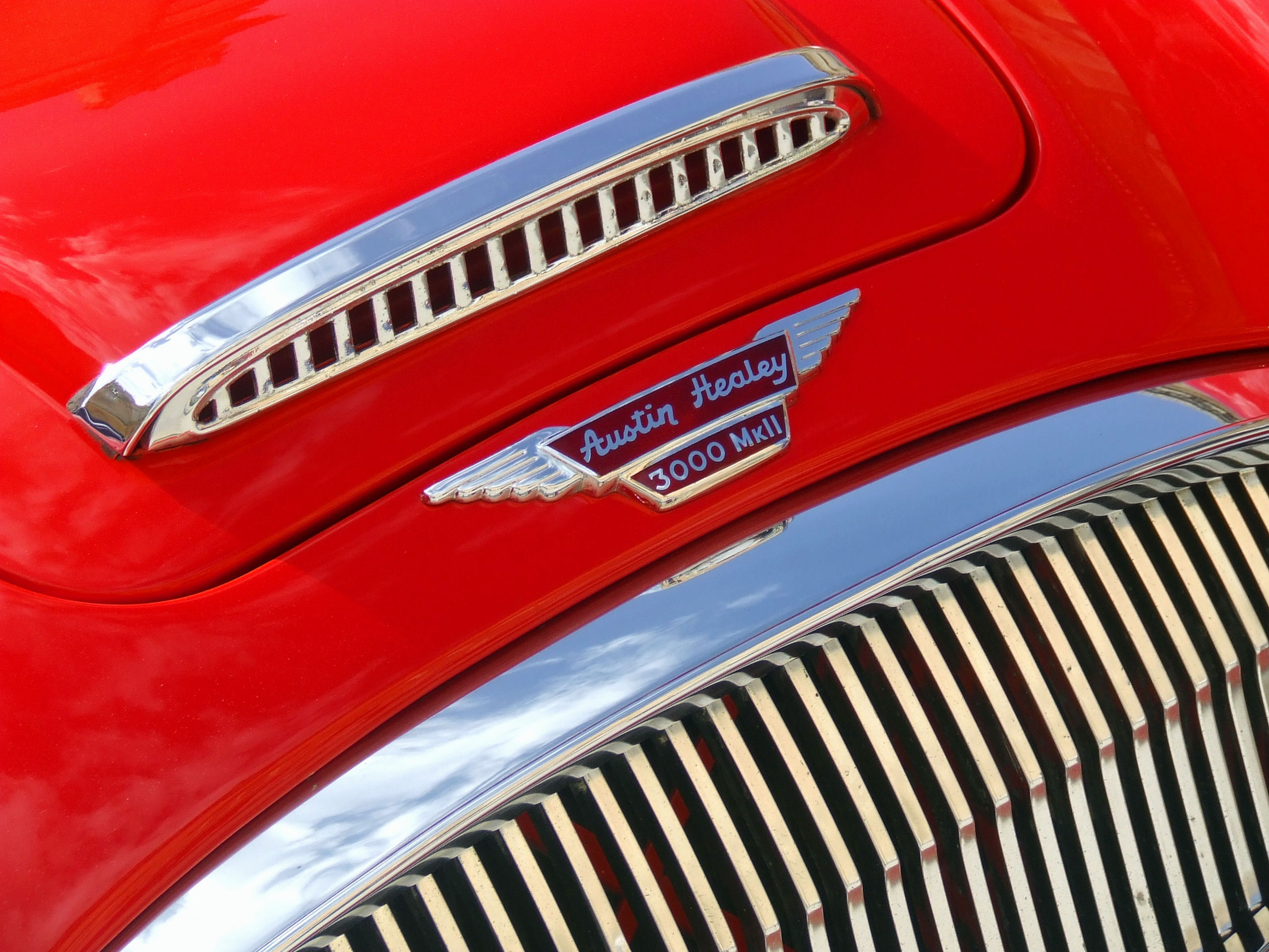 Wallpaper #69ec4 Morgan Sports Car Front Grill with Badges Stock Photo Royalty Free