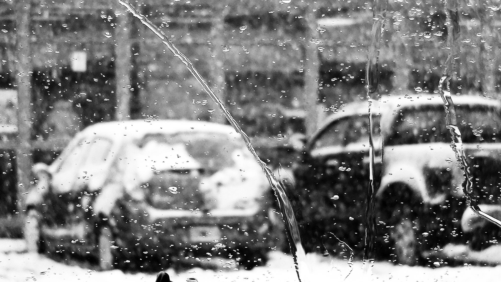 Wallpaper #xWekCpMBSpphPi3-09UJ392 Free Images Water Snow Cold Black and White Rain Frost Parking