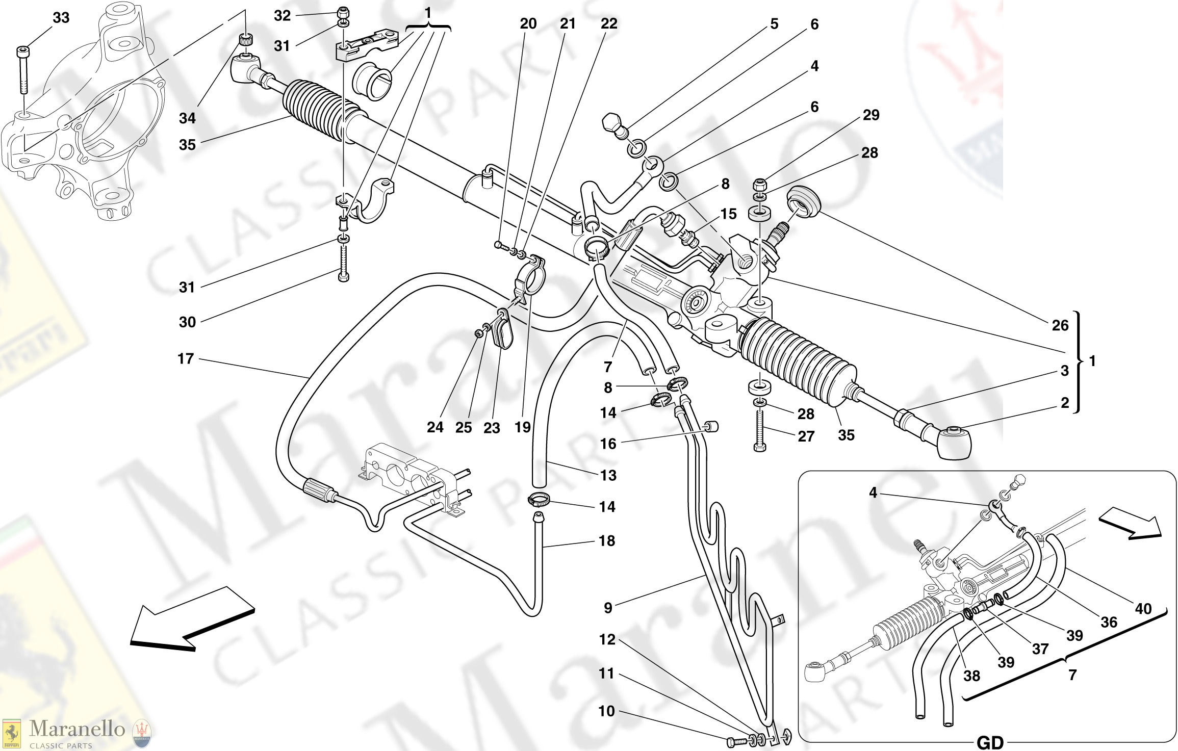 Wallpaper #a0CXMZMBJhL2WPbaT8ci282 041 Hydraulic Power Steering Box and Serpentine Coil Parts Diagram