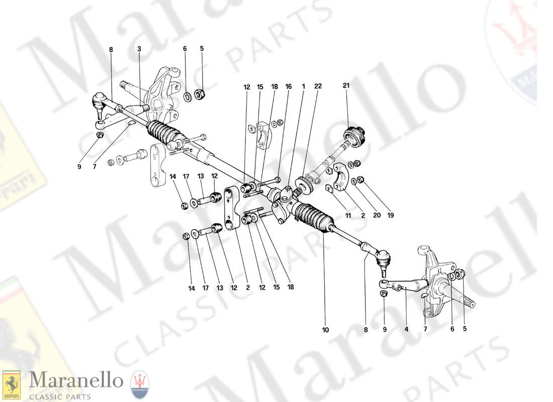 Wallpaper #a0CXMZMBJhL2WPbaT8ci385 030 Steering Box and Linkage Parts Diagram for Ferrari 308