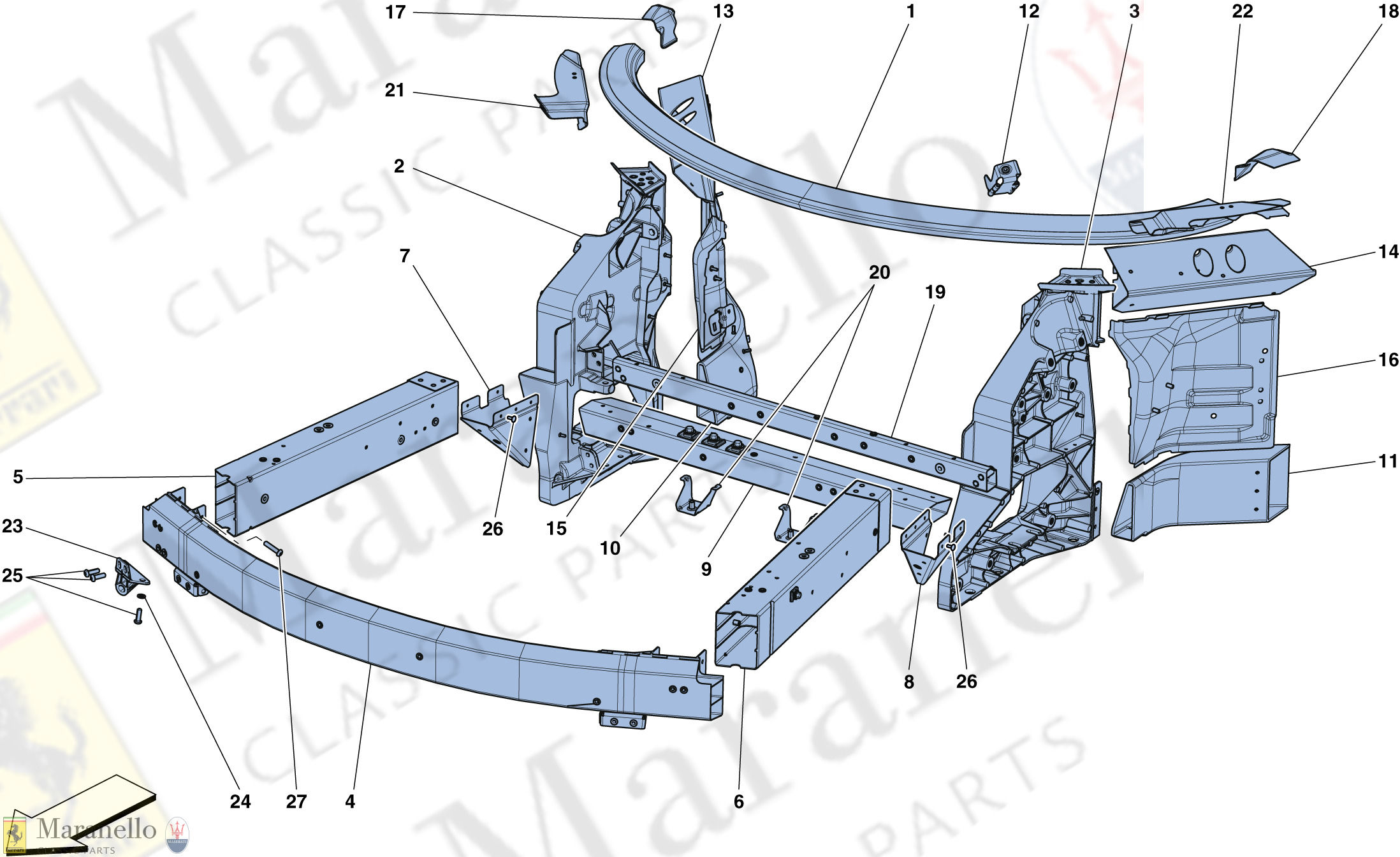 Wallpaper #HGfK9ZIBSpphPi3-VYFg196 102 Chassis Structure Front Elements and Panels Parts Diagram for