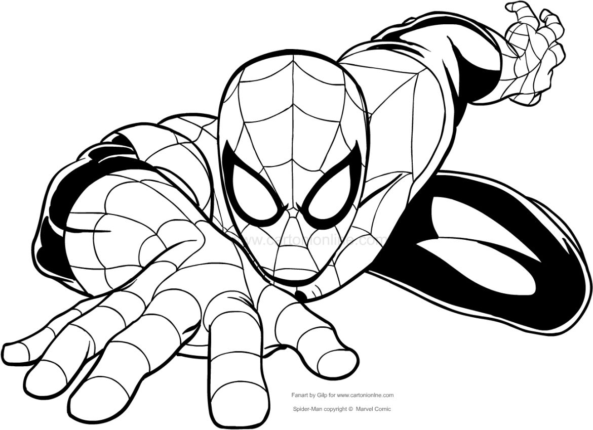 Wallpaper #EGiVFpMBSpphPi3-6QxI151 Drawing Spider Man Climbing to the Wall Coloring Page