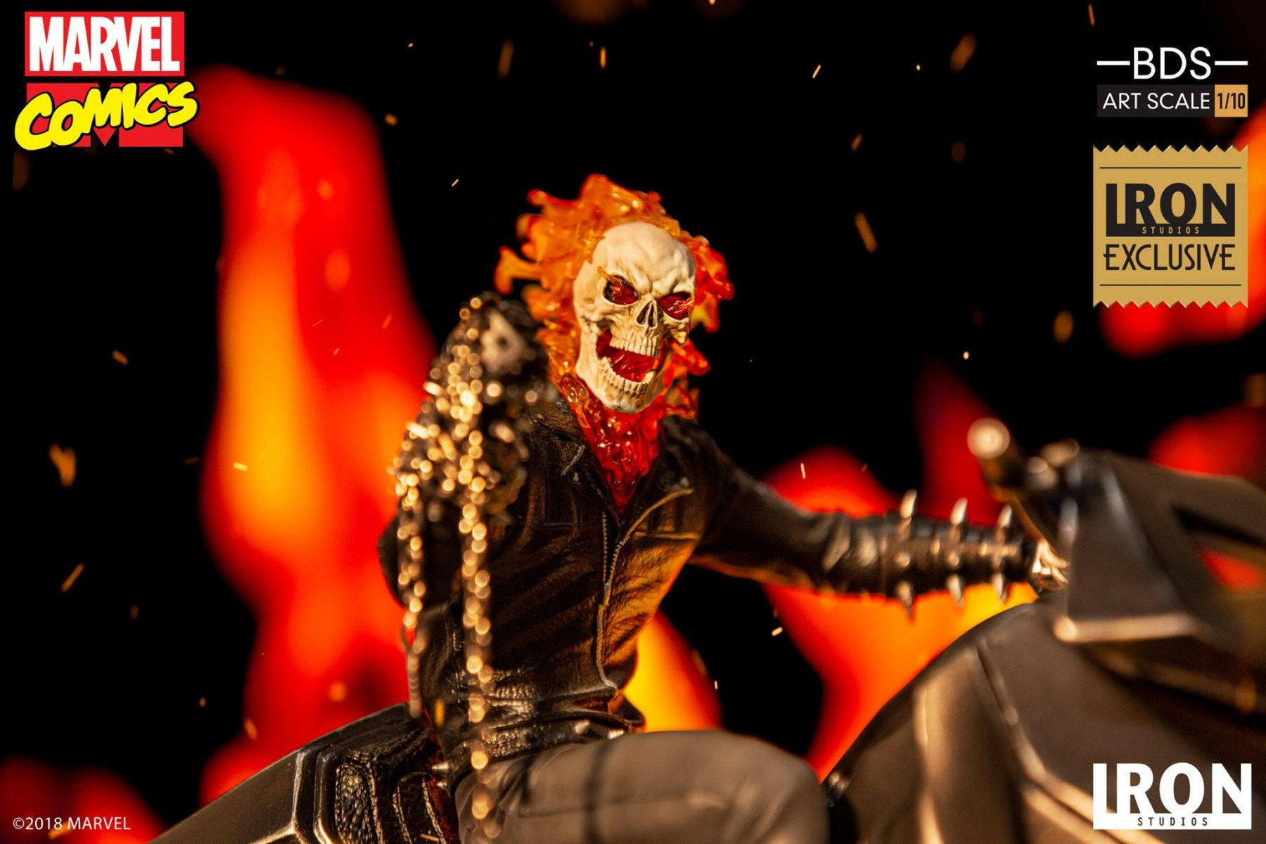 Wallpaper #4_QTOpMBKFX8bn3r23cf178 Marvel Ghost Rider Exclusive Bds Art Scale 110 Statue Iron Studios