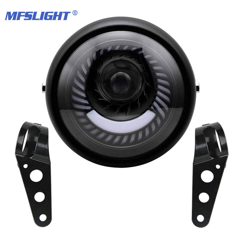Wallpaper #_bkg35IBJvJKYCmE2wi4270 Retro 65 LED Motorcycle Headlight Drl Motobike Headlamp Bracket Fog