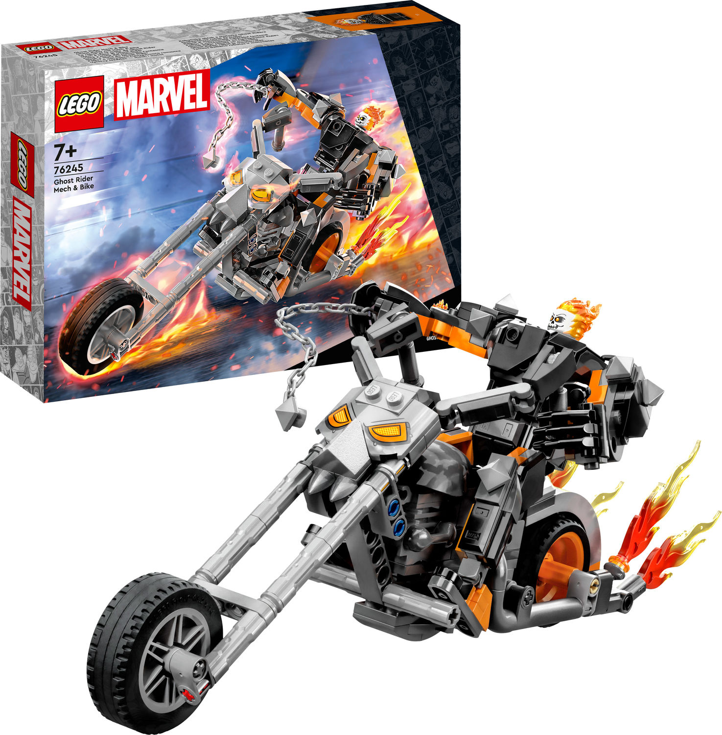 Wallpaper #g_TPOpMBKFX8bn3rq3n_84 Lego Marvel Avengers Ghost Rider Mech Bike Lucky Duck Toys