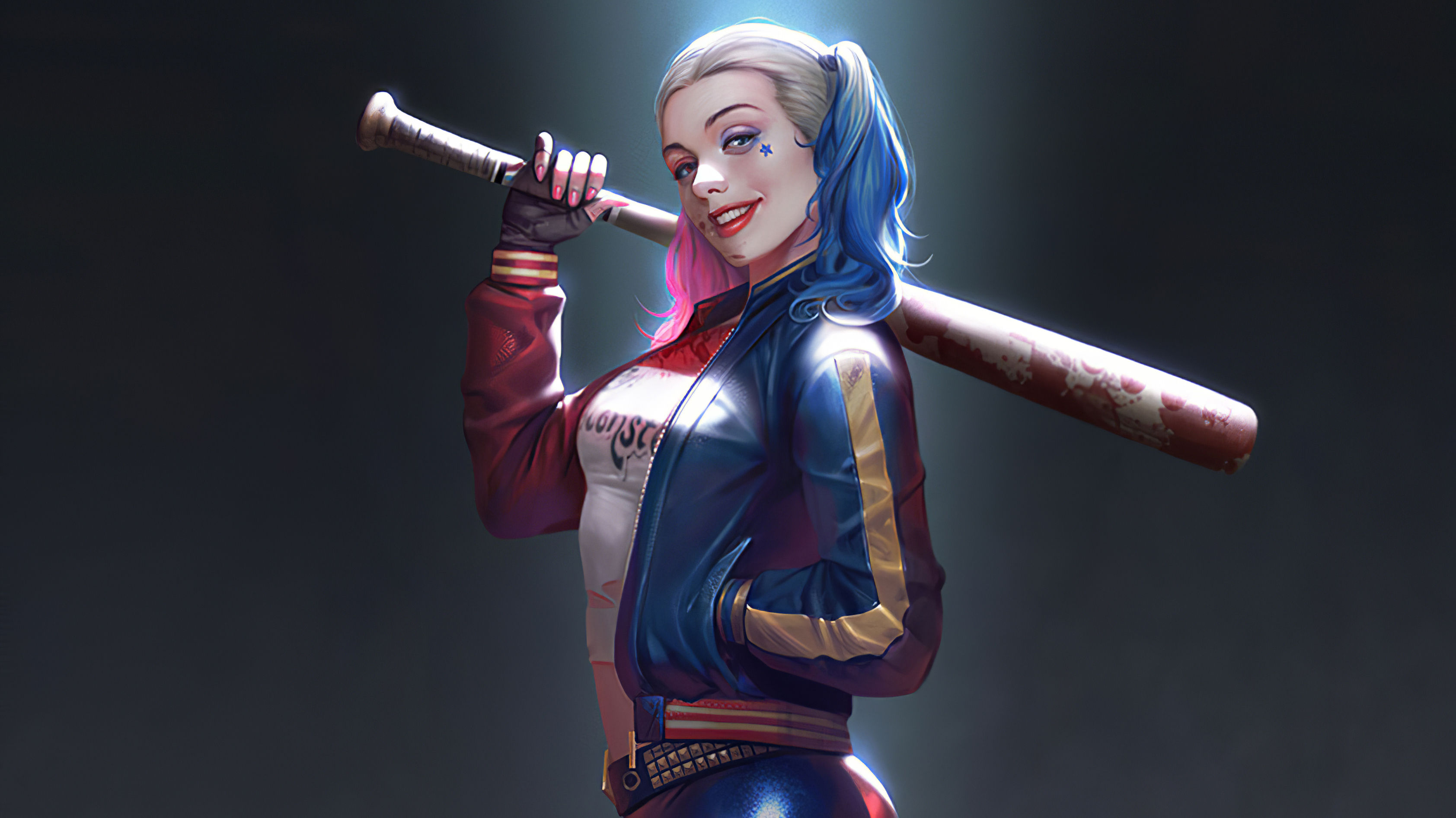 Wallpaper #YWcr-5IBSpphPi3-CZPD286 Harley Quinn HD Superheroes Supervillain Artwork Artstation 4K