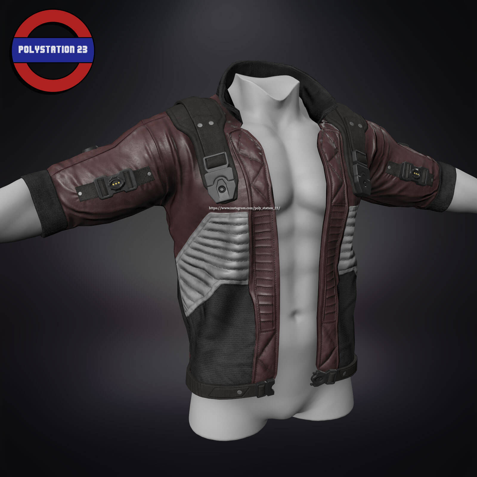 Wallpaper #WWh6GZMBSpphPi3-ThfJ36 Sci Fi Cyberpunk Jacket Game Ready V1 3D Model by Anshu3dartist