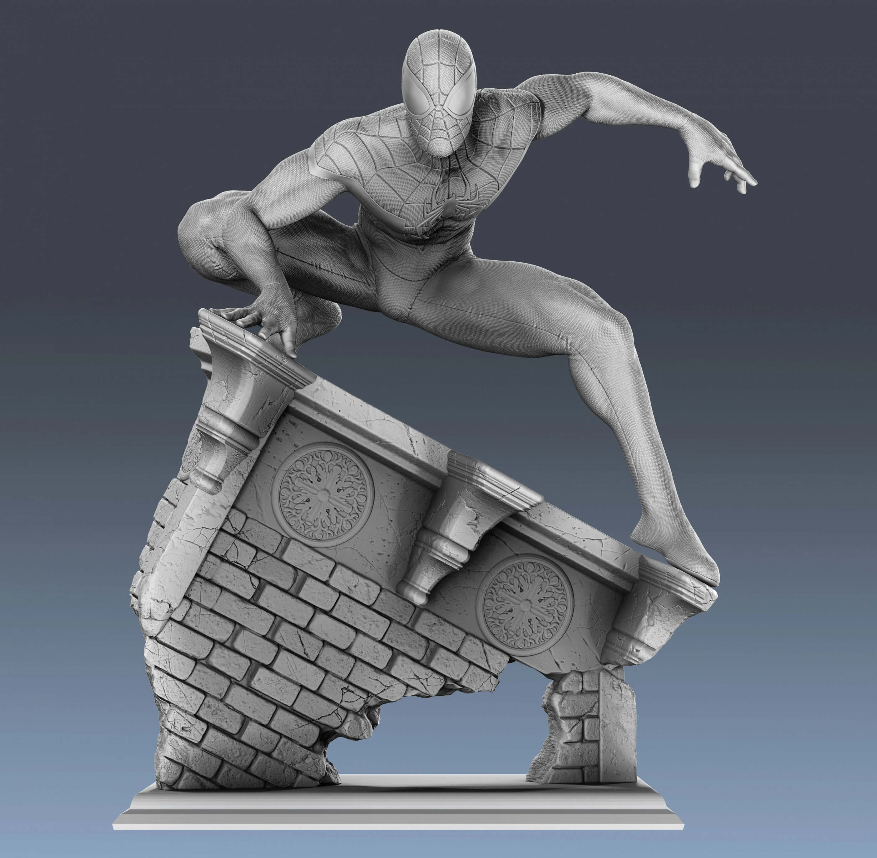 Wallpaper #x2eb8JIBSpphPi3-1WdY247 Spider Man Miles Morales Miniature 3D Print Model by Dawnhurt