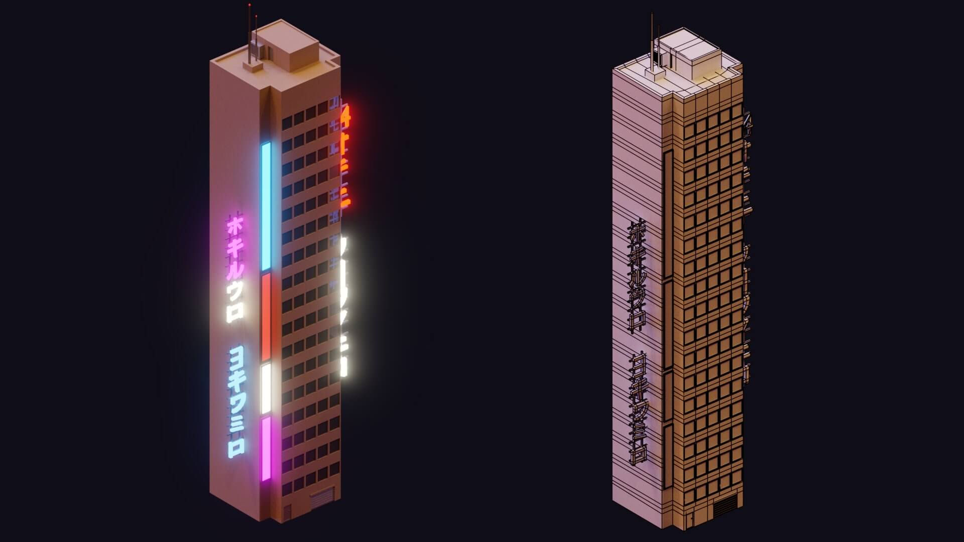 Wallpaper #nGgOHJMBSpphPi3-CSHM45 Cyberpunk City 3D Model by Korboleev