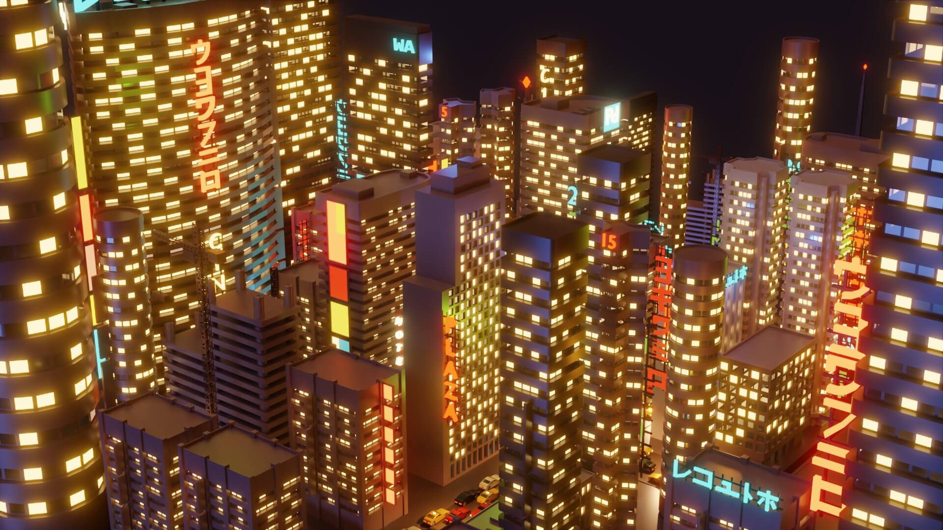 Wallpaper #nGgOHJMBSpphPi3-CSHM29 Cyberpunk City 3D Model by Korboleev