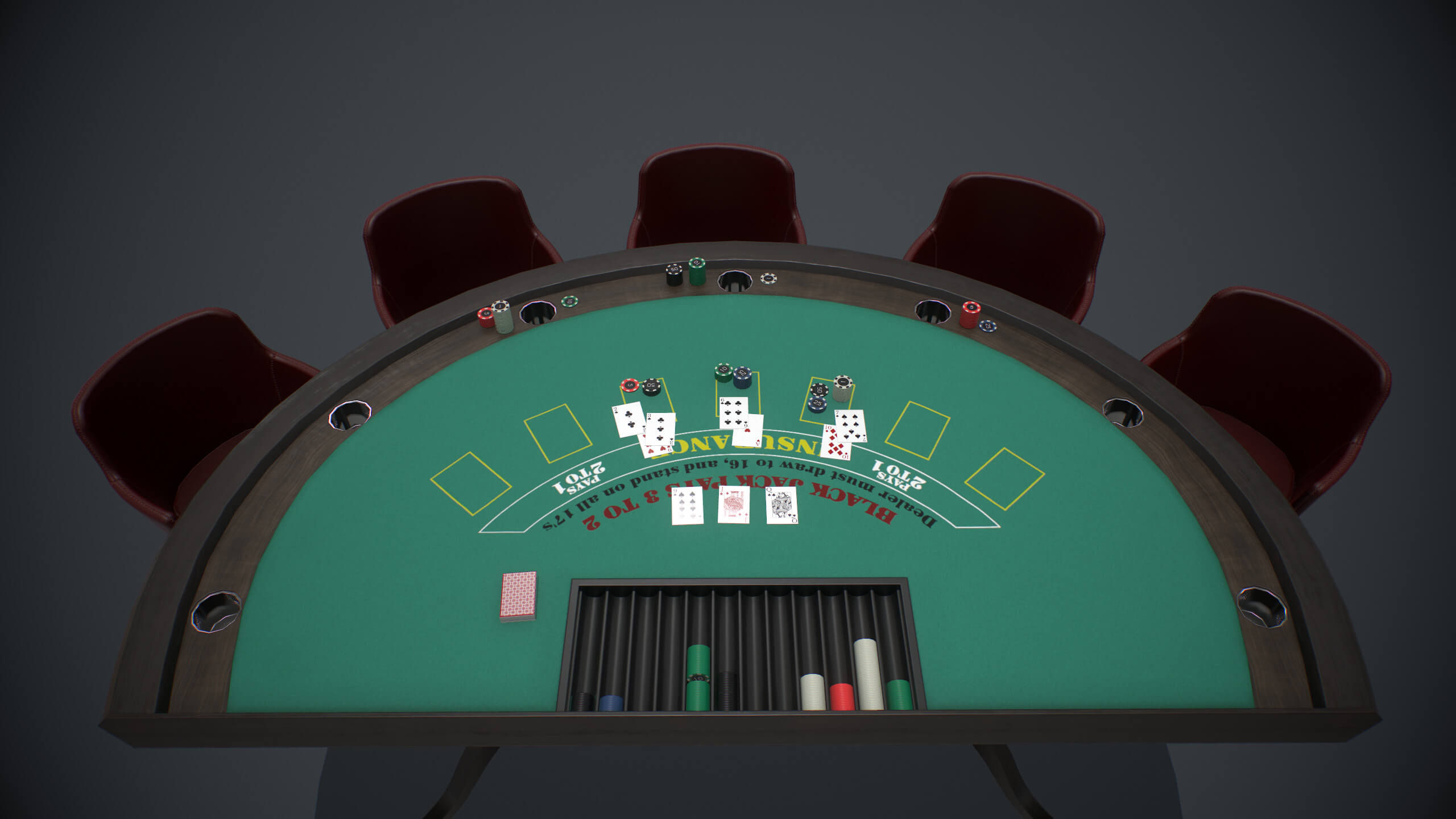 Wallpaper #LQPxZZMBpyOg8YnEktpT267 Blackjack Table Pbr 3D Model by Yuribarinov