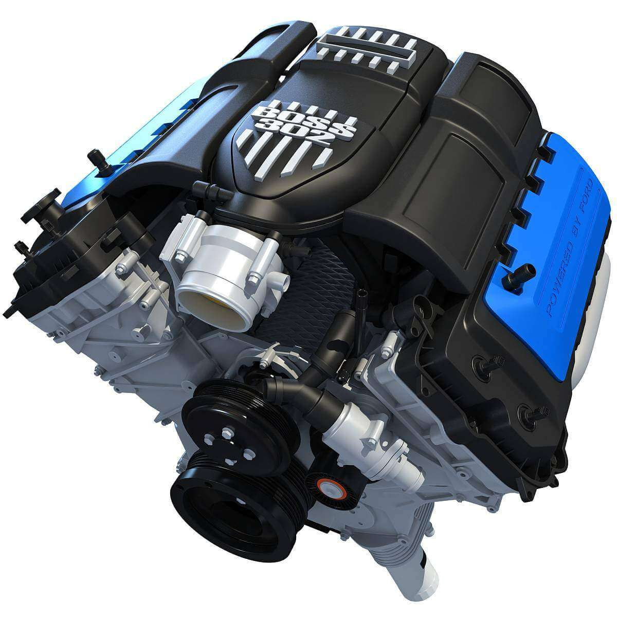 Wallpaper #5Gj0GJMBSpphPi3-pBTv164 2012 Ford Mustang Boss 302 V8 Engine 3D Model by 3D Horse