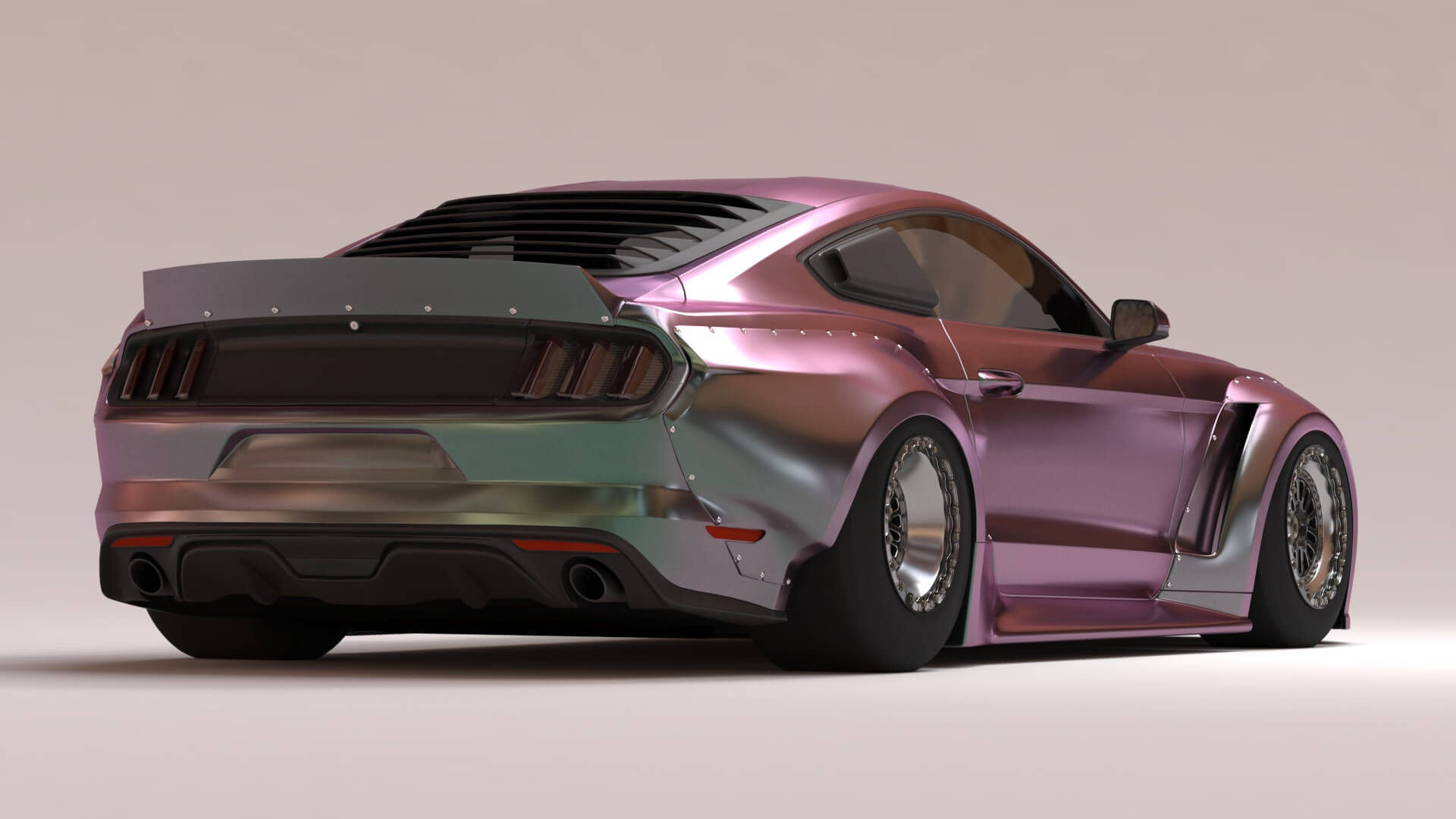 Wallpaper #b2dwApMBSpphPi3-sq9t98 Clinched Flares 2015 Mustang Body Kit 3D Print Model by Bayazoff