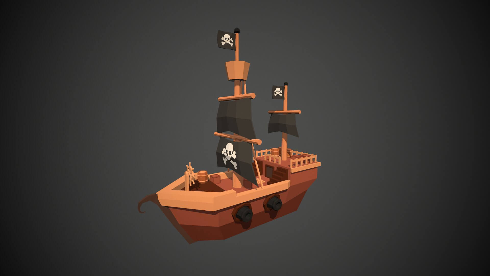 Wallpaper #Lmds-ZIBSpphPi3-8I34267 Pirate Ship 3D Model by Polygun