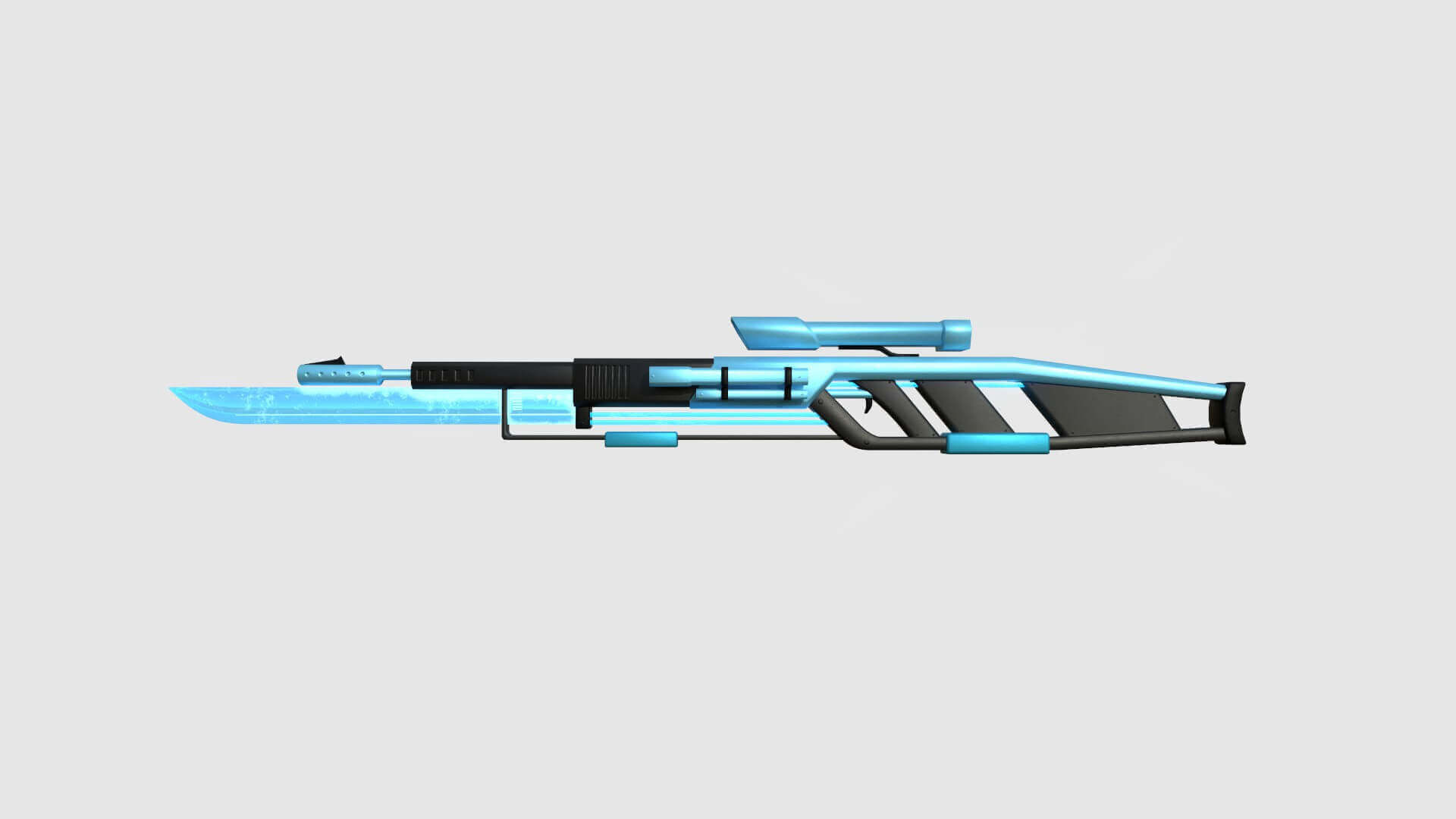 Wallpaper #KTHYNZMB5zzyi_yYi1jx293 Sci Fi Sniper Gunblade 02 Black and Blue 3D Model by Gsommer