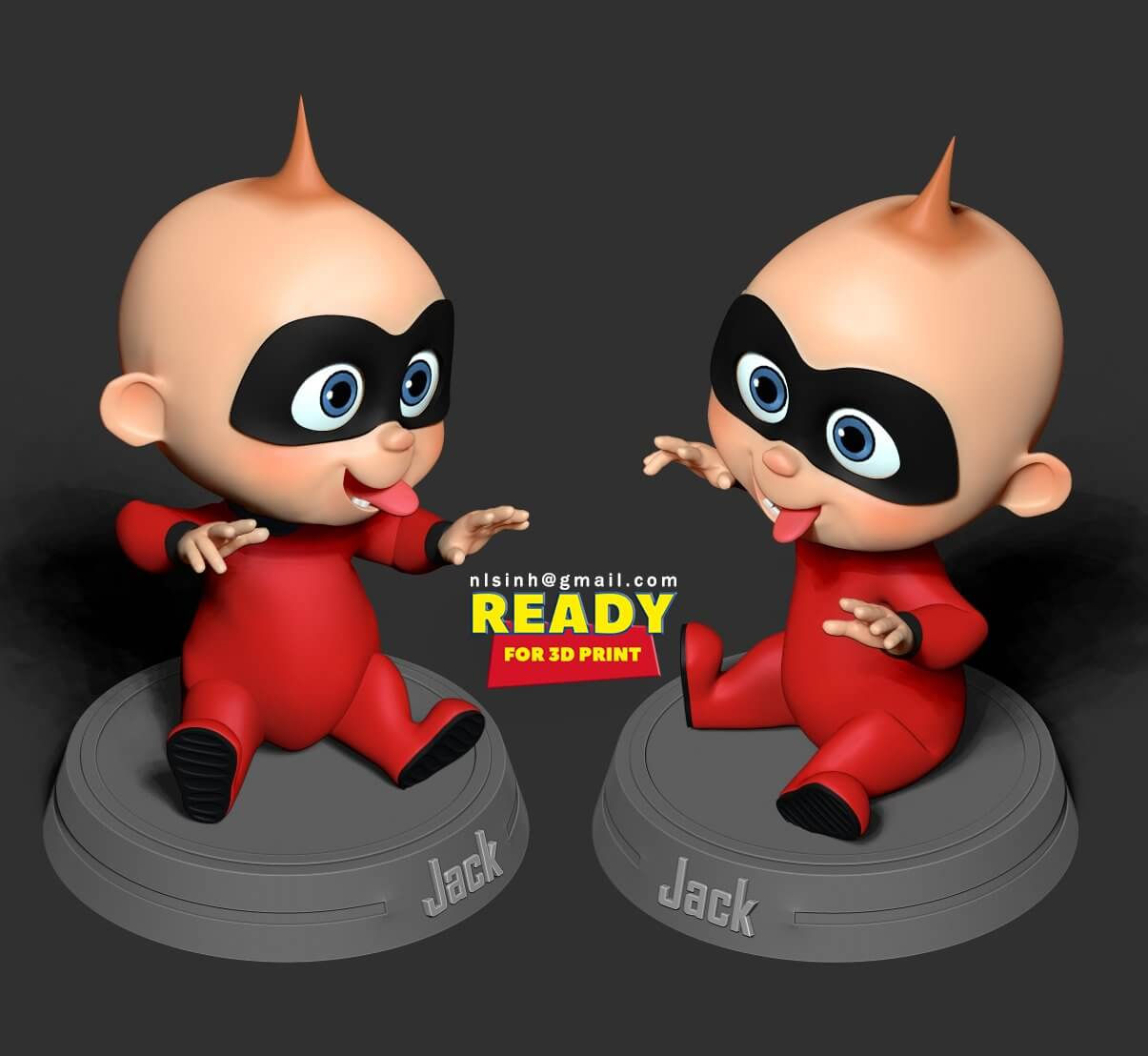 Wallpaper #LQPxZZMBpyOg8YnEktpT291 Jack Jack Parr Incredibles Fanart 3D Model by Sinh Nguyen