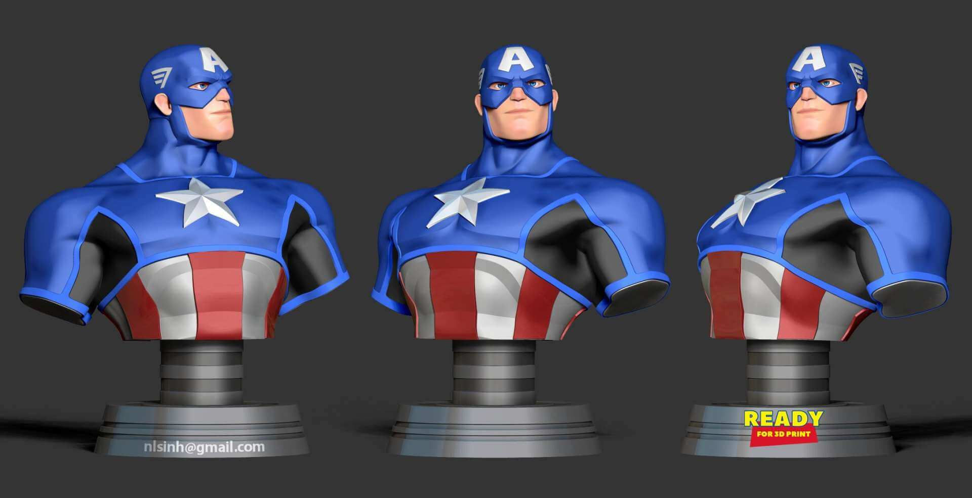 Wallpaper #DxXDto4BmMigT4Un6lRQ55 Captain America Bust 3D Print Model by Sinh Nguyen