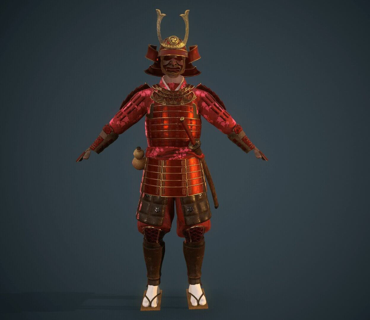 Wallpaper #Yhl4Ao8BtGB6xQ78Kkqy9 Samurai Armor 3D Model by Lordische