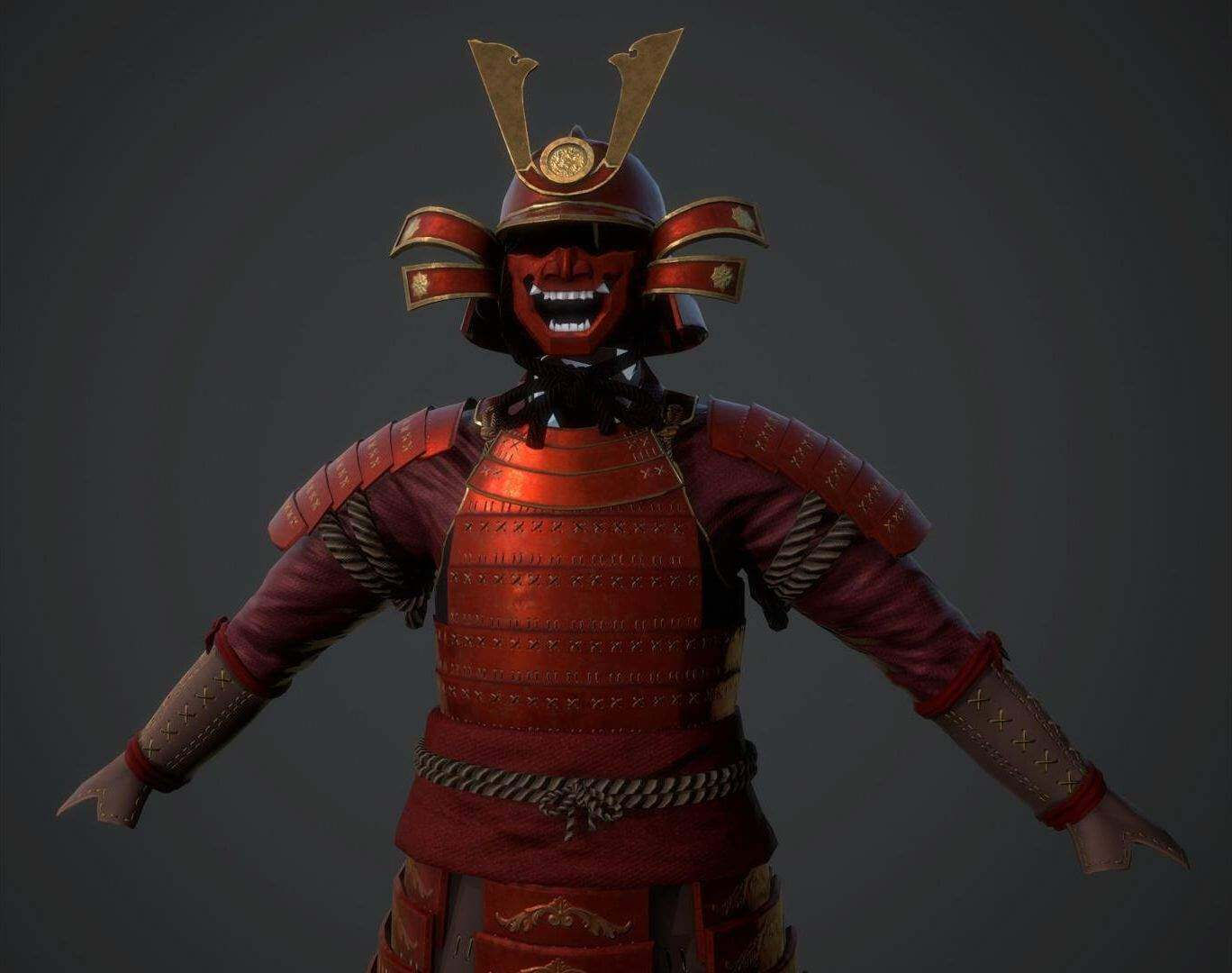 Wallpaper #jBbBMpMBygIvLWsIqJNX156 Samurai Armor 3D Model by Lordische