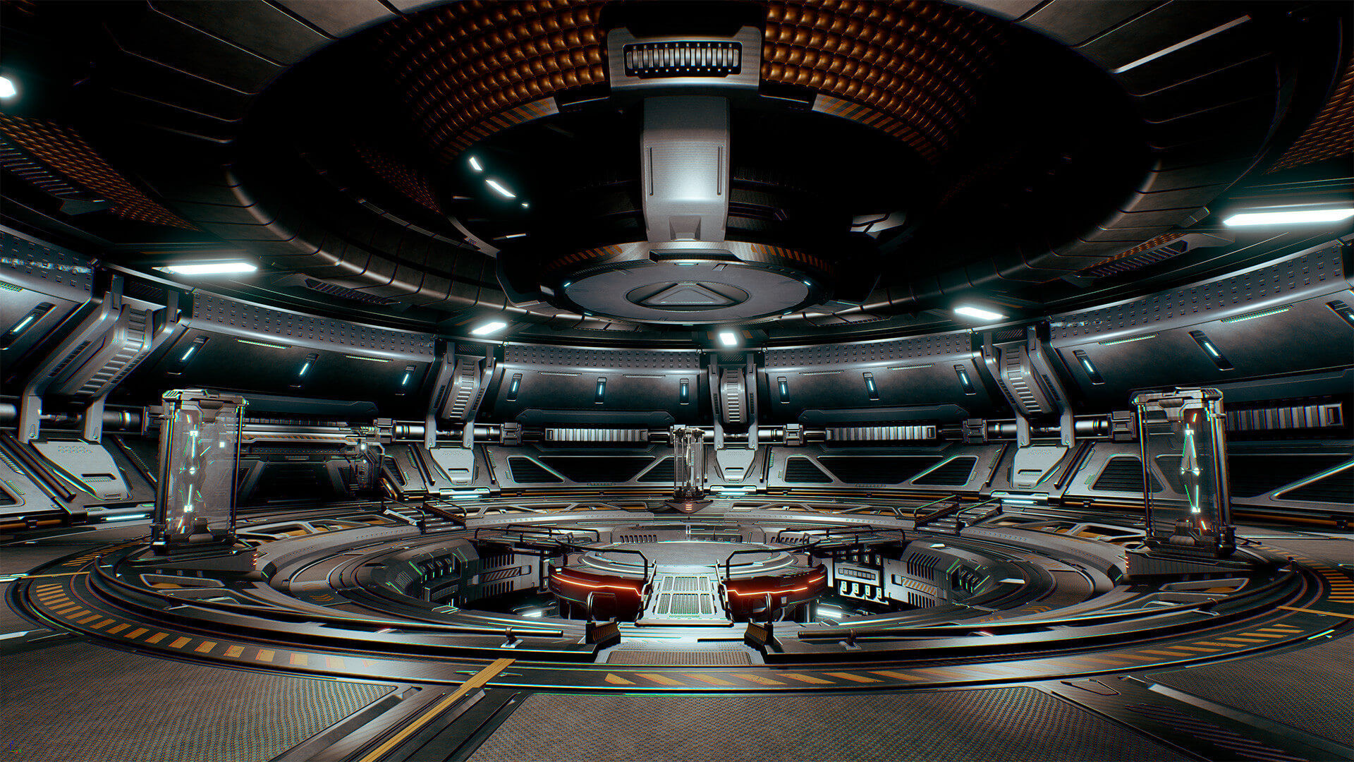 Wallpaper #XGfX_5IBSpphPi3-IaSA35 Sci Fi Hangar Scene 3D Model by Qwestgamp