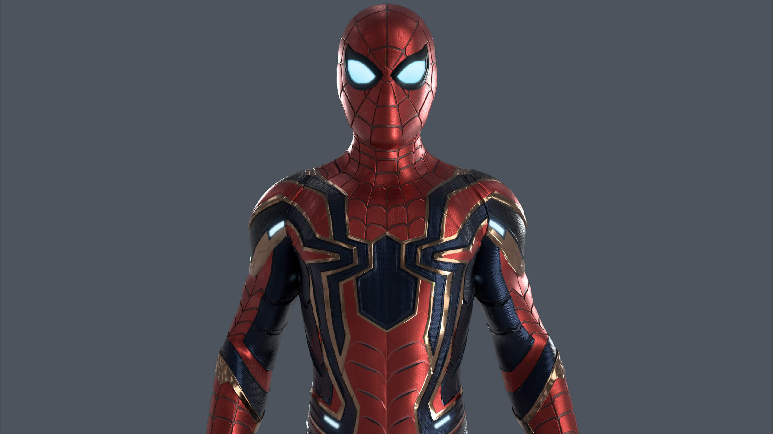 Wallpaper #j6U0MpMB0vj5YdARHNPk168 Iron Spiderman MCU 3D Model by Zampvers