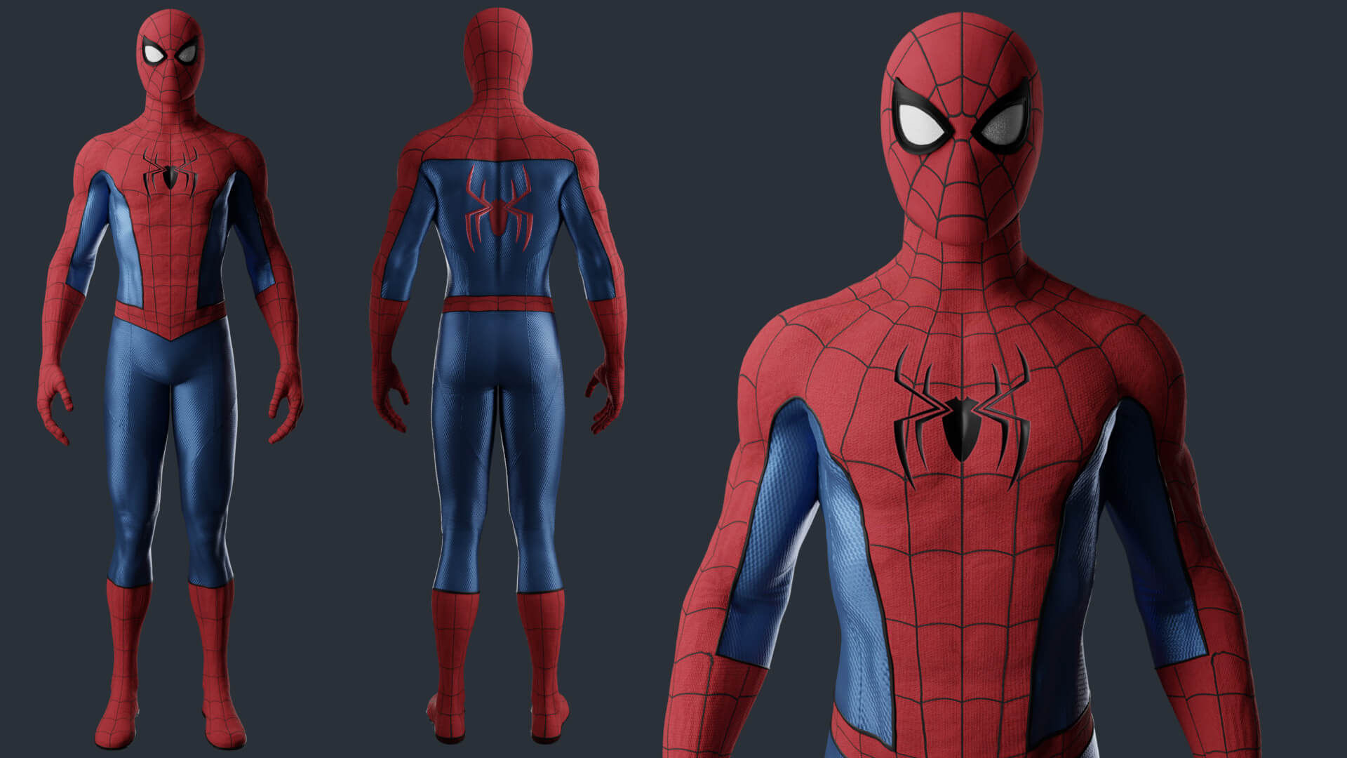 Wallpaper #P2dR65IBSpphPi3-3kuz80 Spiderman Classic Suit MCU 3D Model by Zampvers