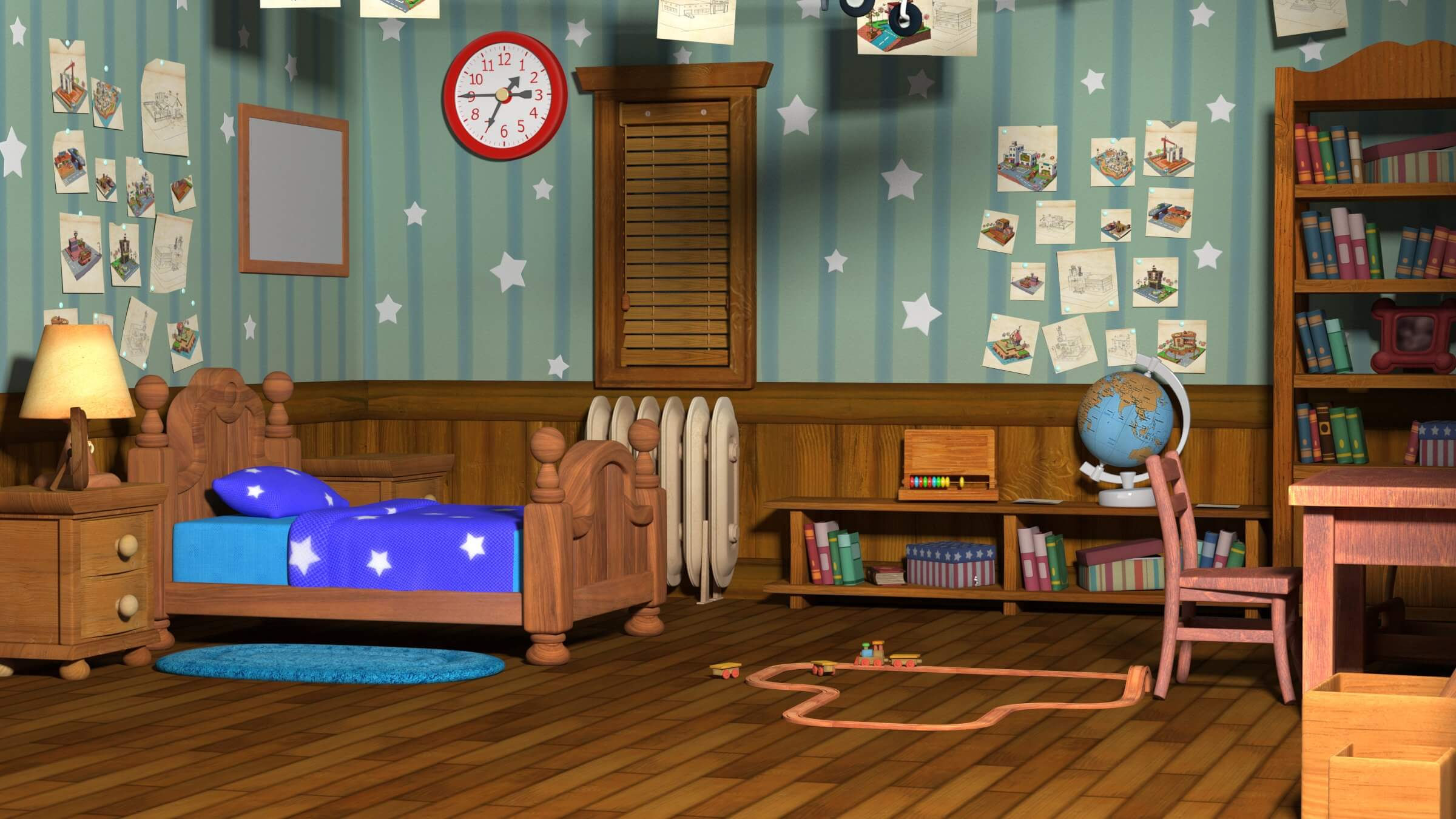 Wallpaper #MWcjC5MBSpphPi3-X9jd333 Cartoon Child Room 3D Model by Tingting