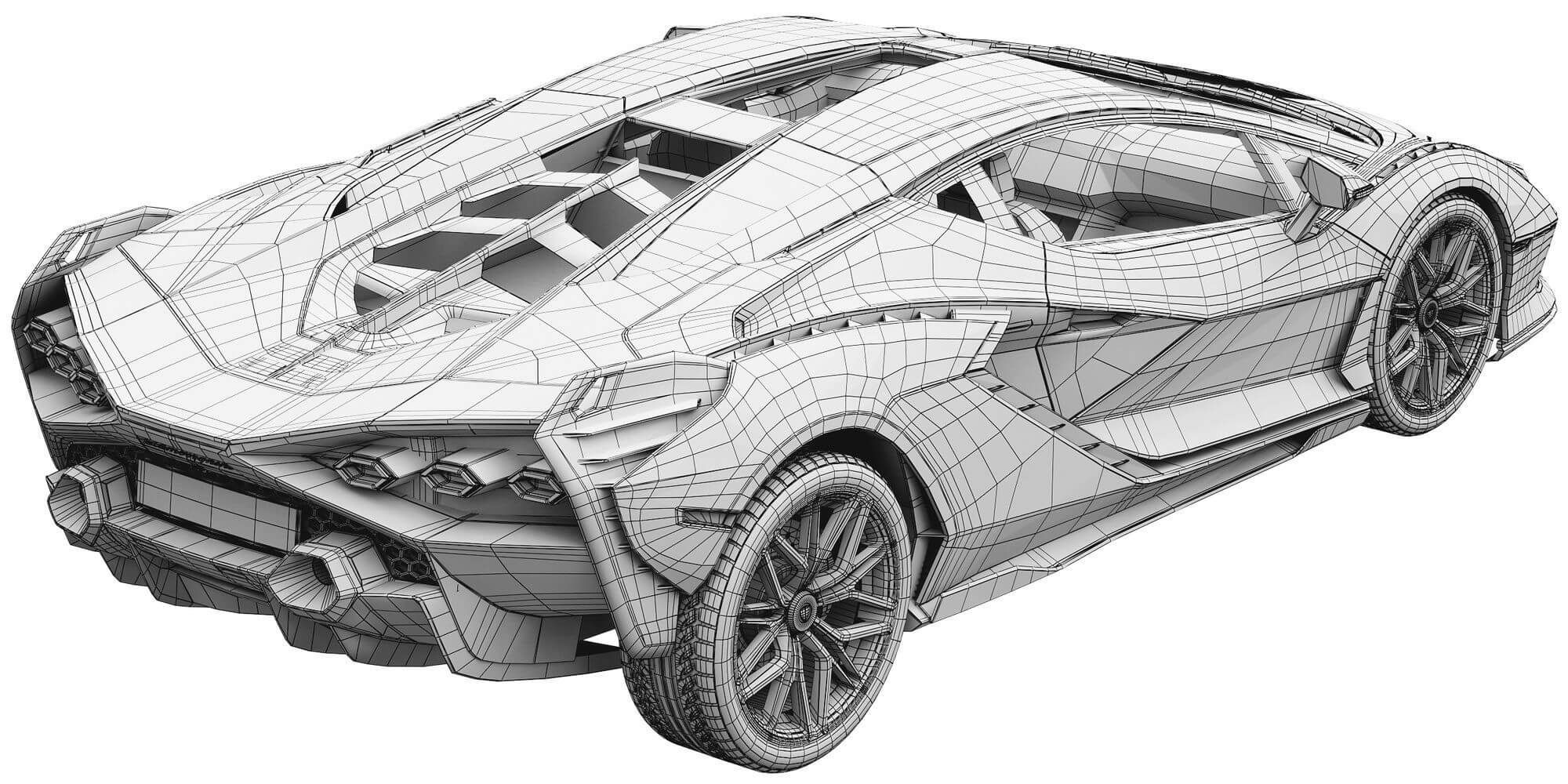 Wallpaper #2meb55IBSpphPi3-_DiQ292 Lamborghini Sian 3D Model by Zifir3d