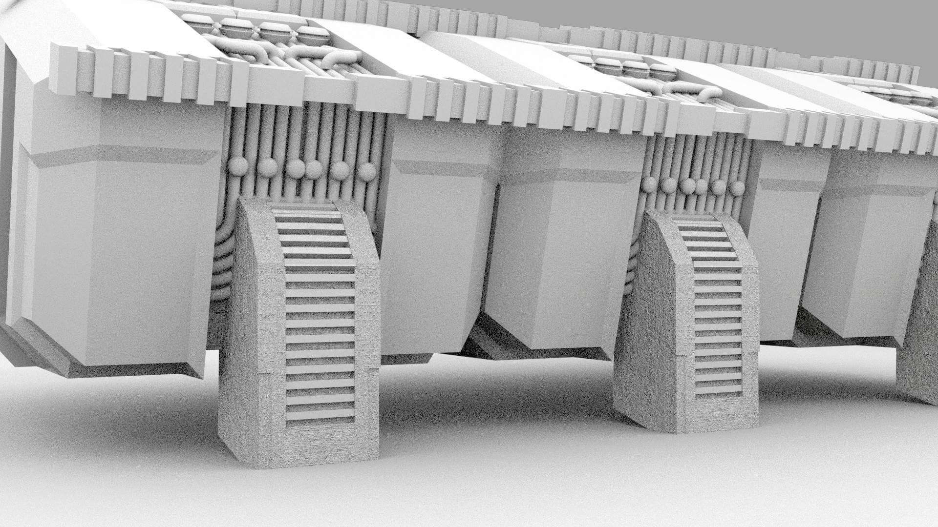 Wallpaper #sGf07JIBSpphPi3-g1XU240 Sci Fi Building Details 3D Model by Chrisjackhowe