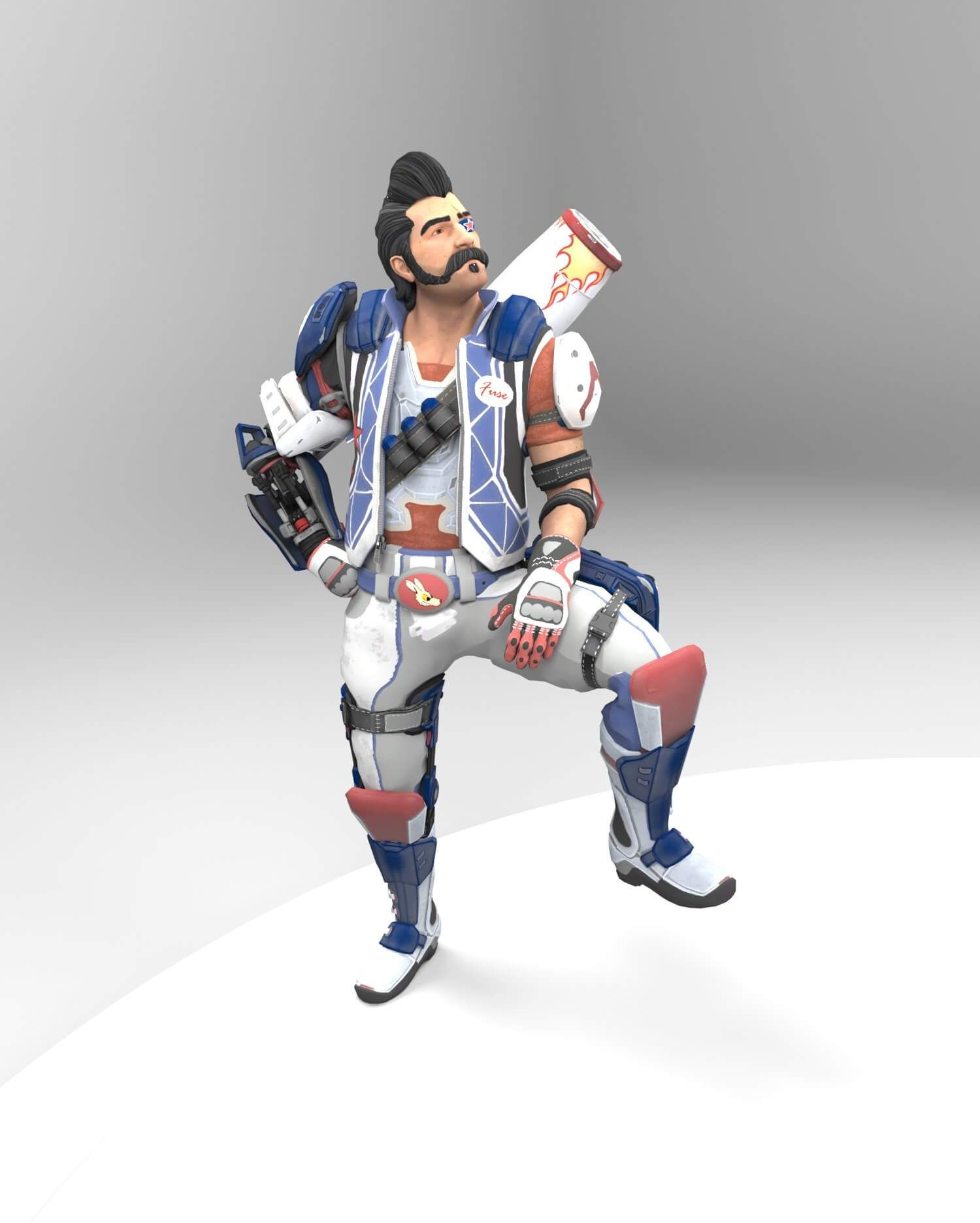 Wallpaper #2hlyEI8BtGB6xQ78yl4M48 Fuse Daredevil Apex Legends 3D Model by Pink Lolo