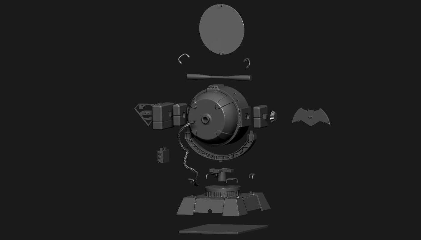 Wallpaper #wWh_I5MBSpphPi3-JTVO353 Batman Superman Justice League Signal Light 3D Print Model by
