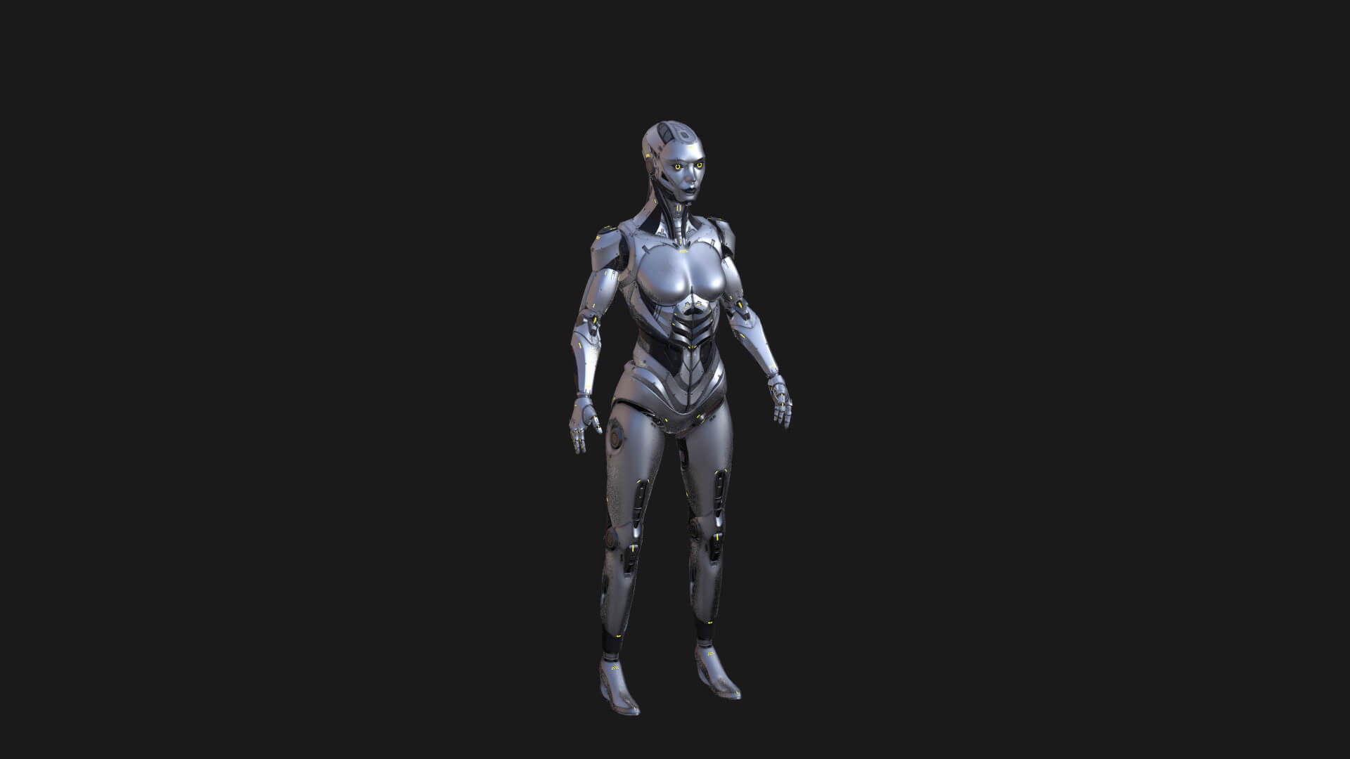 Wallpaper #OW0dapcBycdYOYFTOnEz160 Robot Girl 3D Model by Alesskkyy
