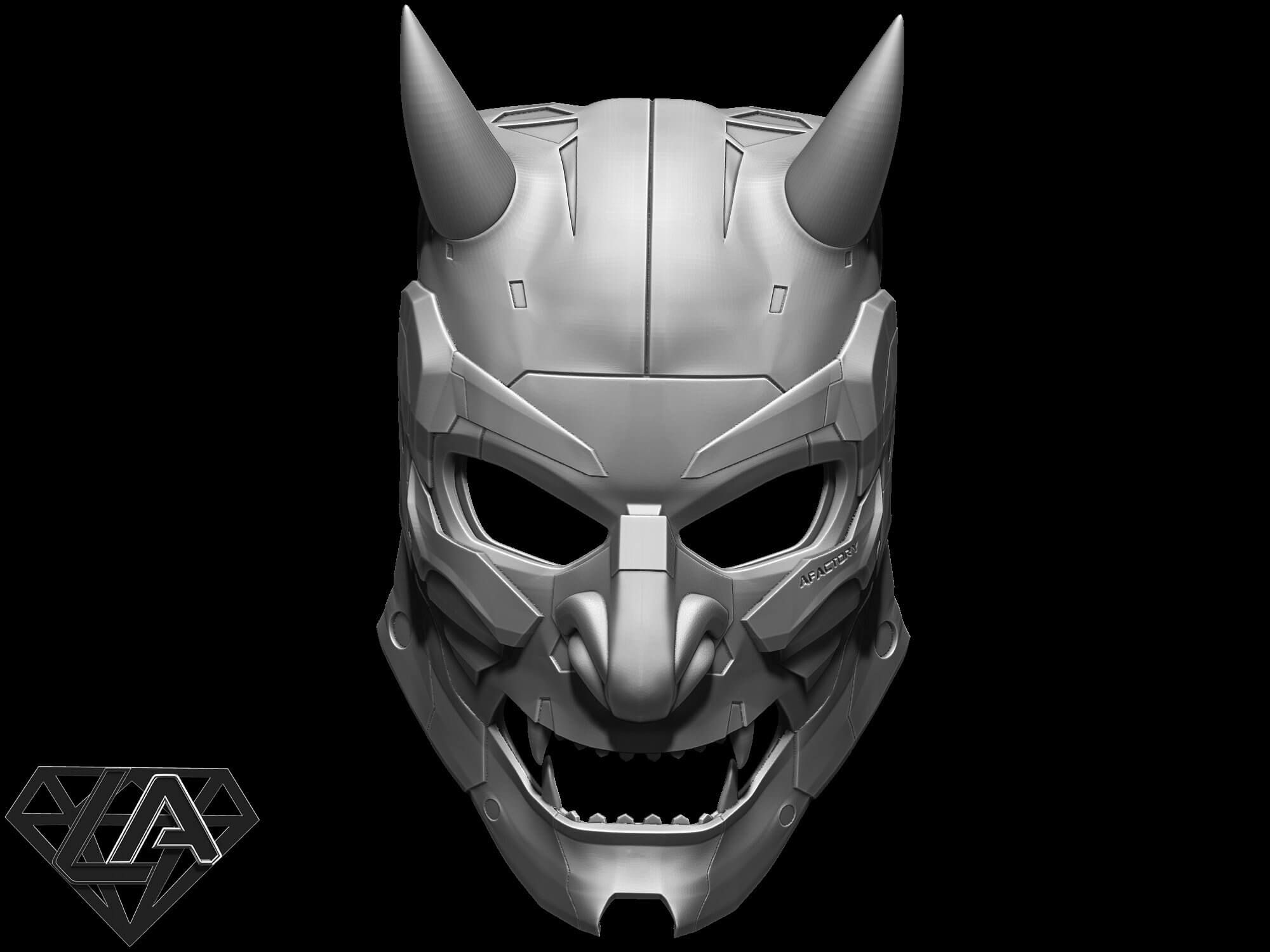 Wallpaper #uhmQMo8BtGB6xQ78vJfc40 Demon Cyberoni Full Mask 3D Print Model by Lafactorystore