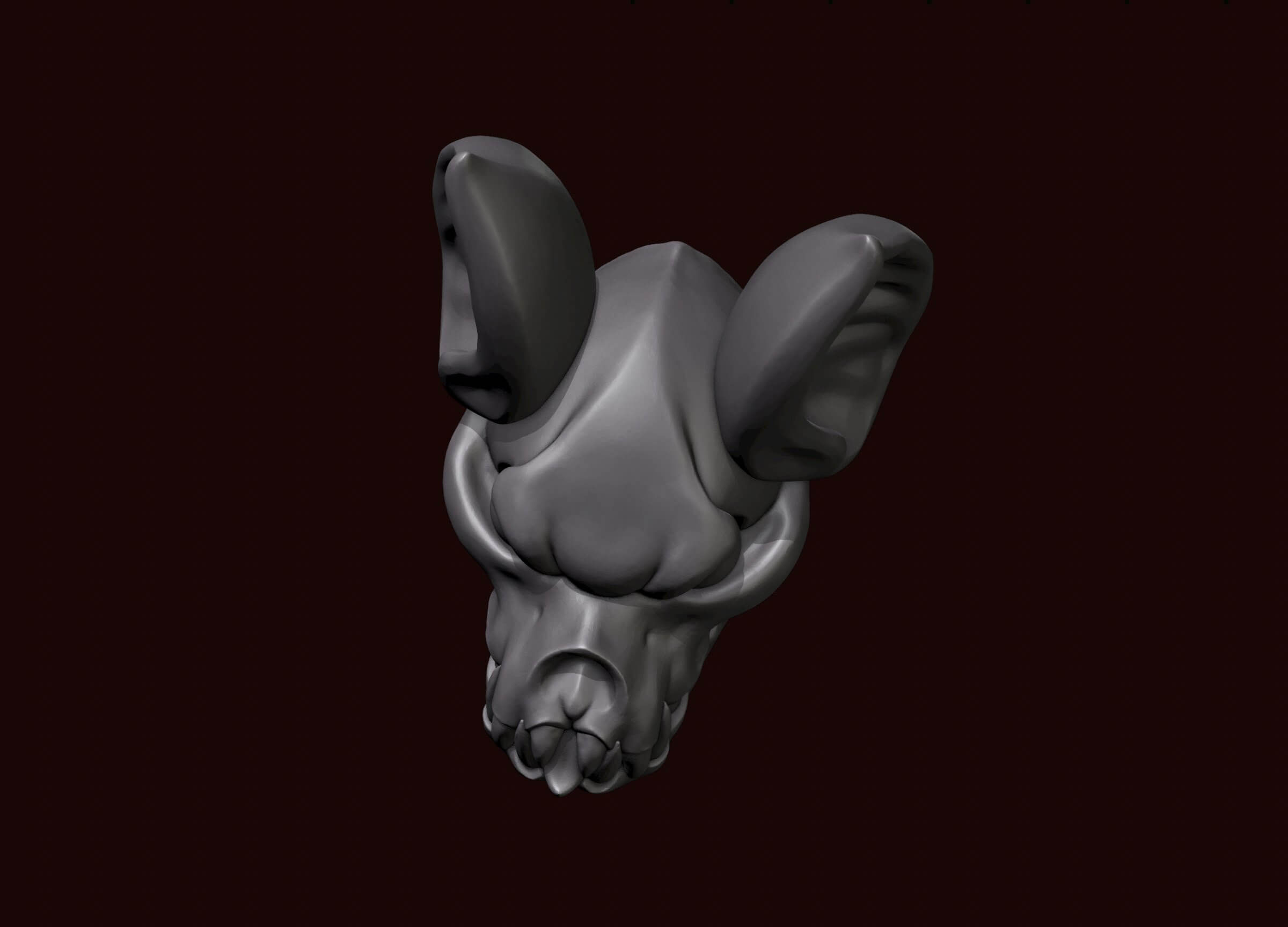 Wallpaper #n0Y8nJcBh-zKMCtLfF5f41 Bat Gargoyle Head 3D Model by Alexkovalev