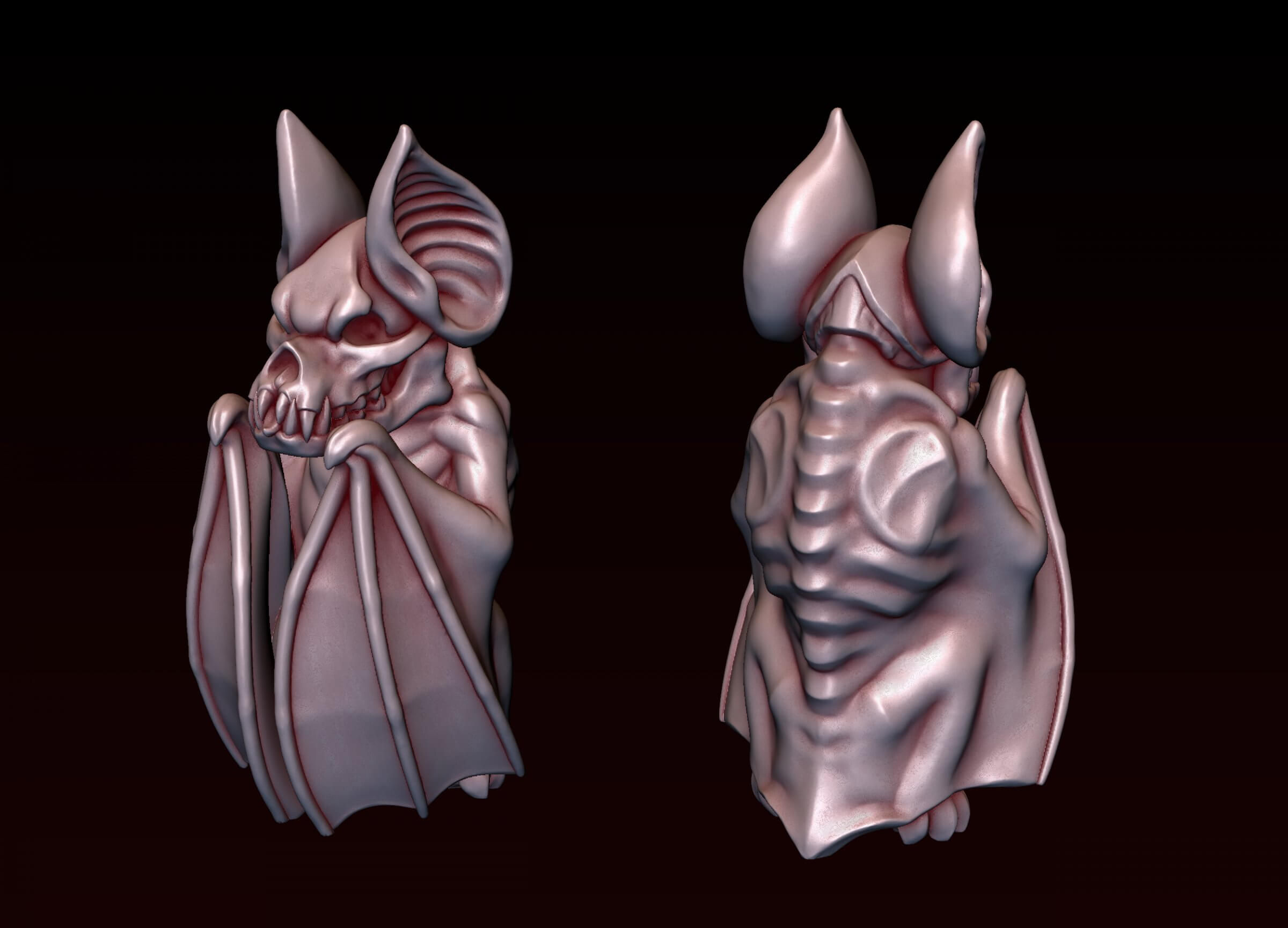 Wallpaper #n0Y8nJcBh-zKMCtLfF5f19 Gothic Bat Statue Gargoyle 3D Print Model by Alexkovalev