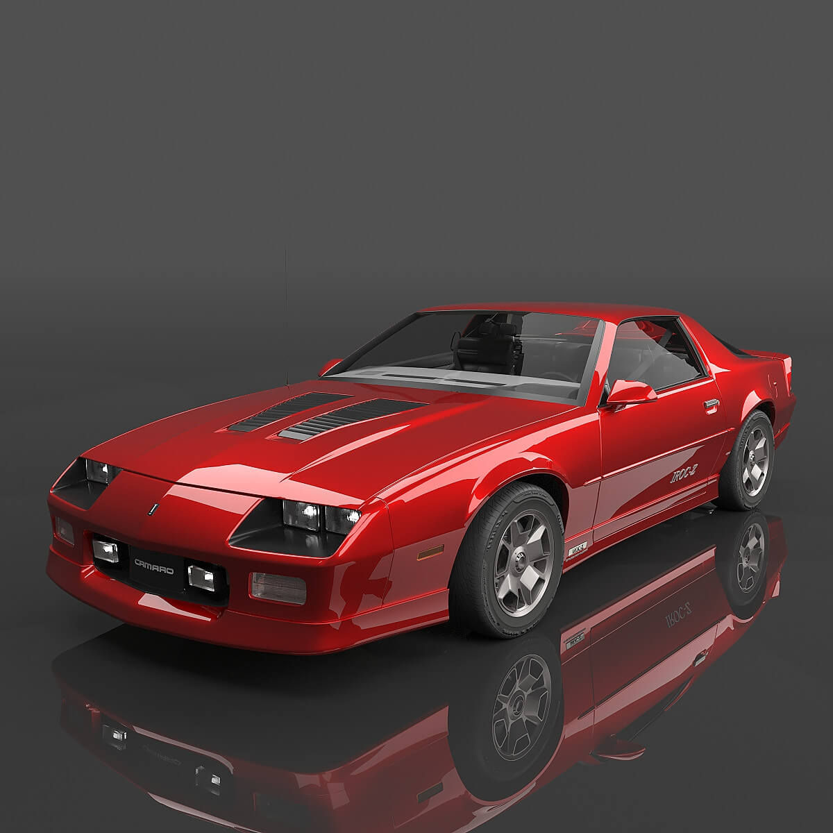 Wallpaper #jTUHk5cBk_lpvpaliJVd47 1990 Chevrolet Camaro Iroc Z 3D Render Digital Art by Msasdt