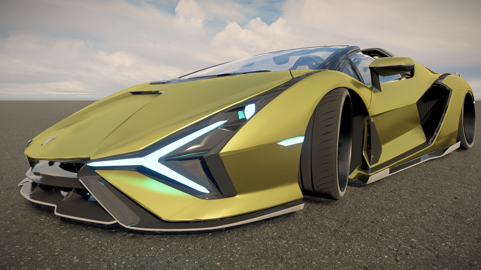 Wallpaper #2meb55IBSpphPi3-_DiQ83 Lamborghini Sian Roadster 3D Model by Alphagroup